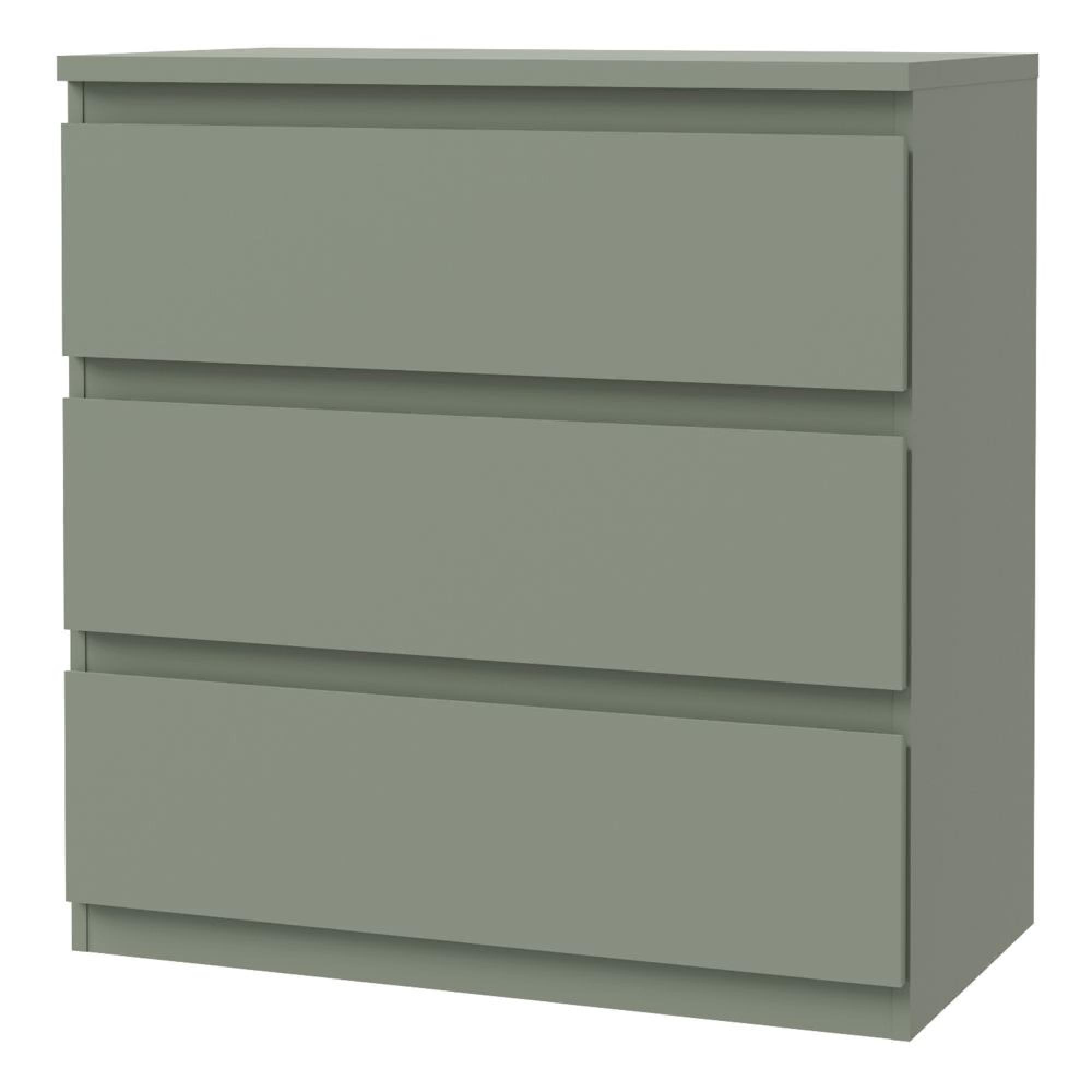 Edmore Chest - 3 Drawer - Wide - Sage Green