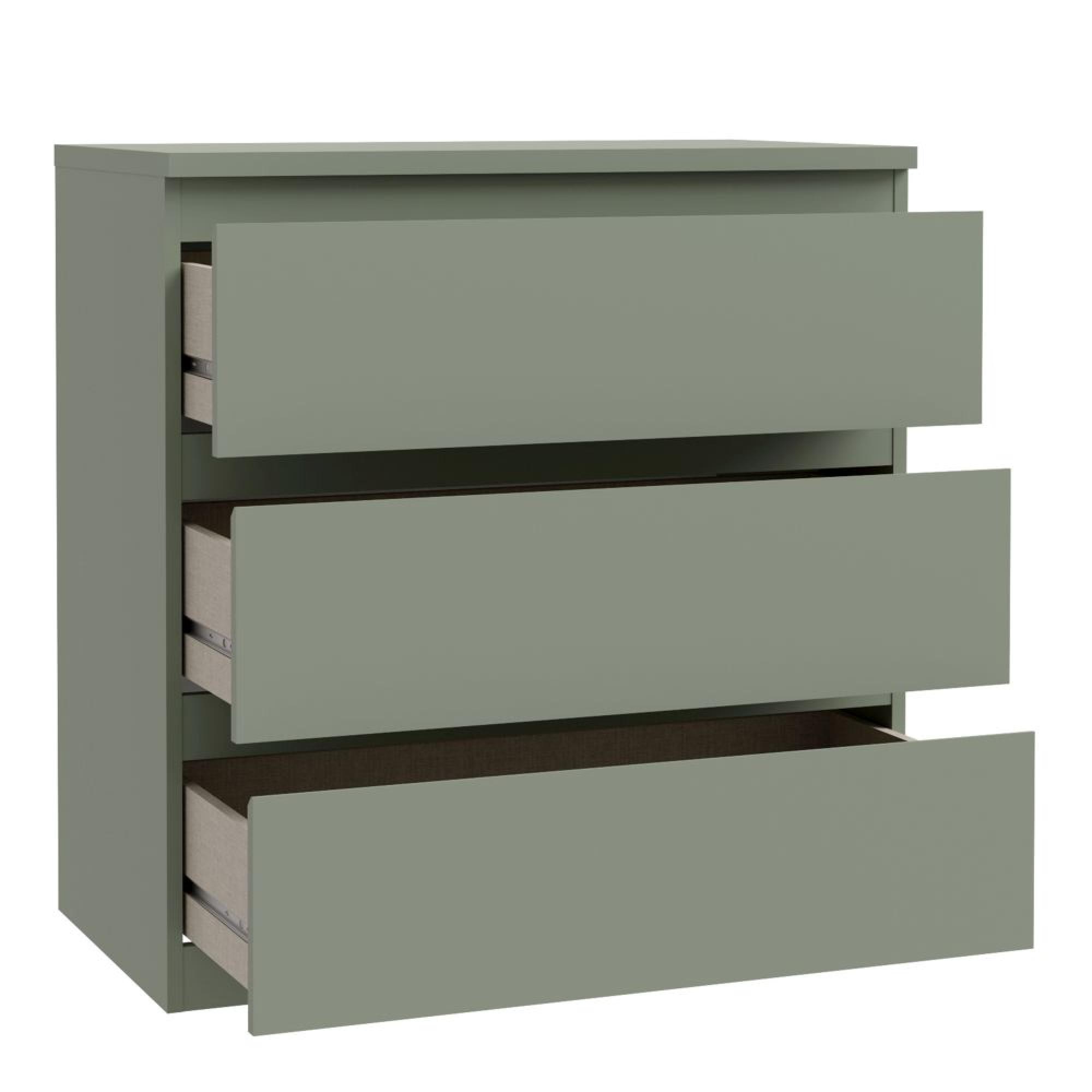 Edmore Chest - 3 Drawer - Wide - Sage Green