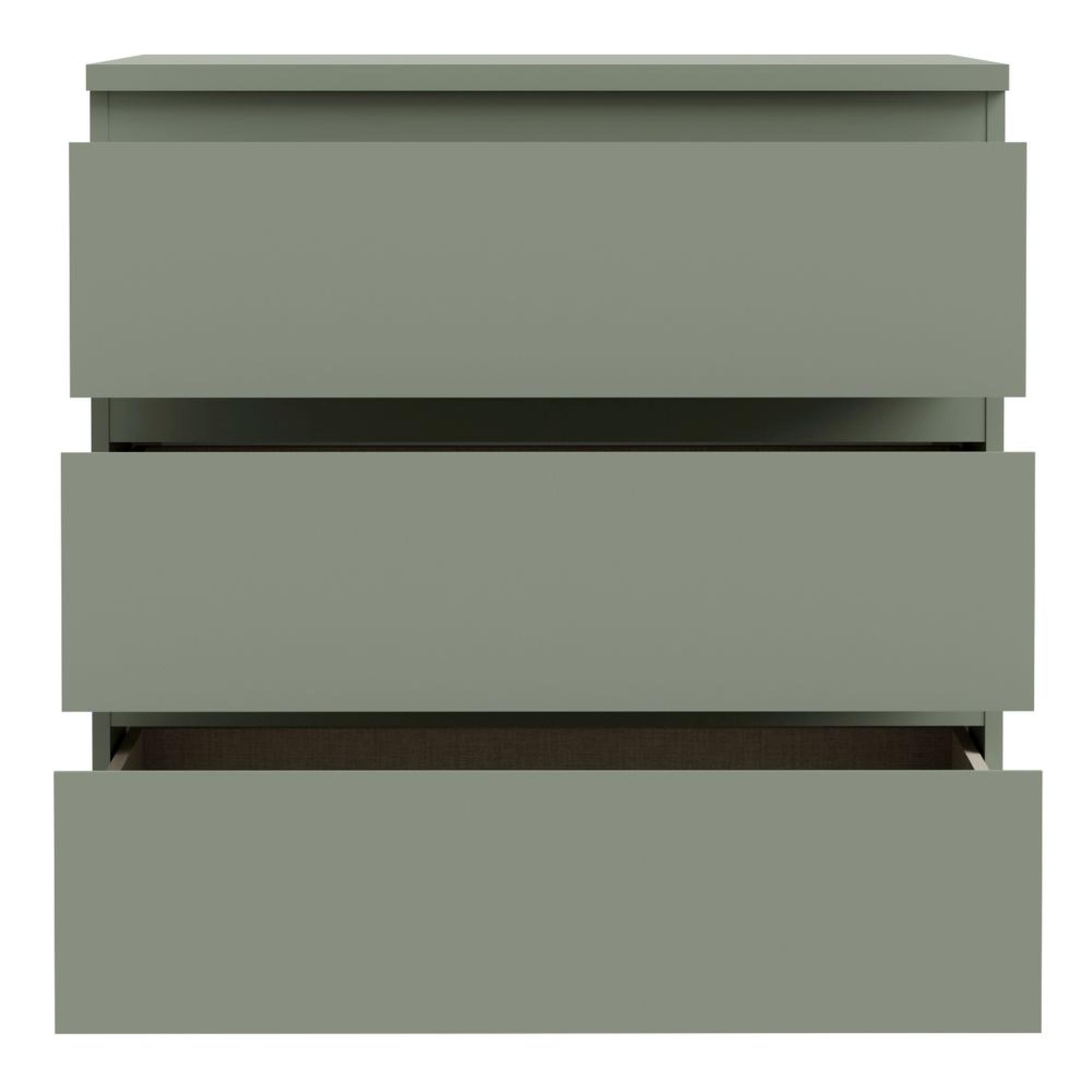Edmore Chest - 3 Drawer - Wide - Sage Green