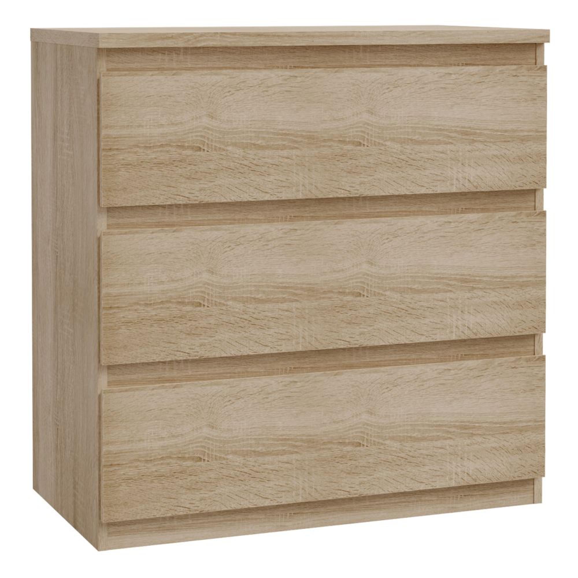 Edmore Chest - 3 Drawer - Wide - Sonoma Oak