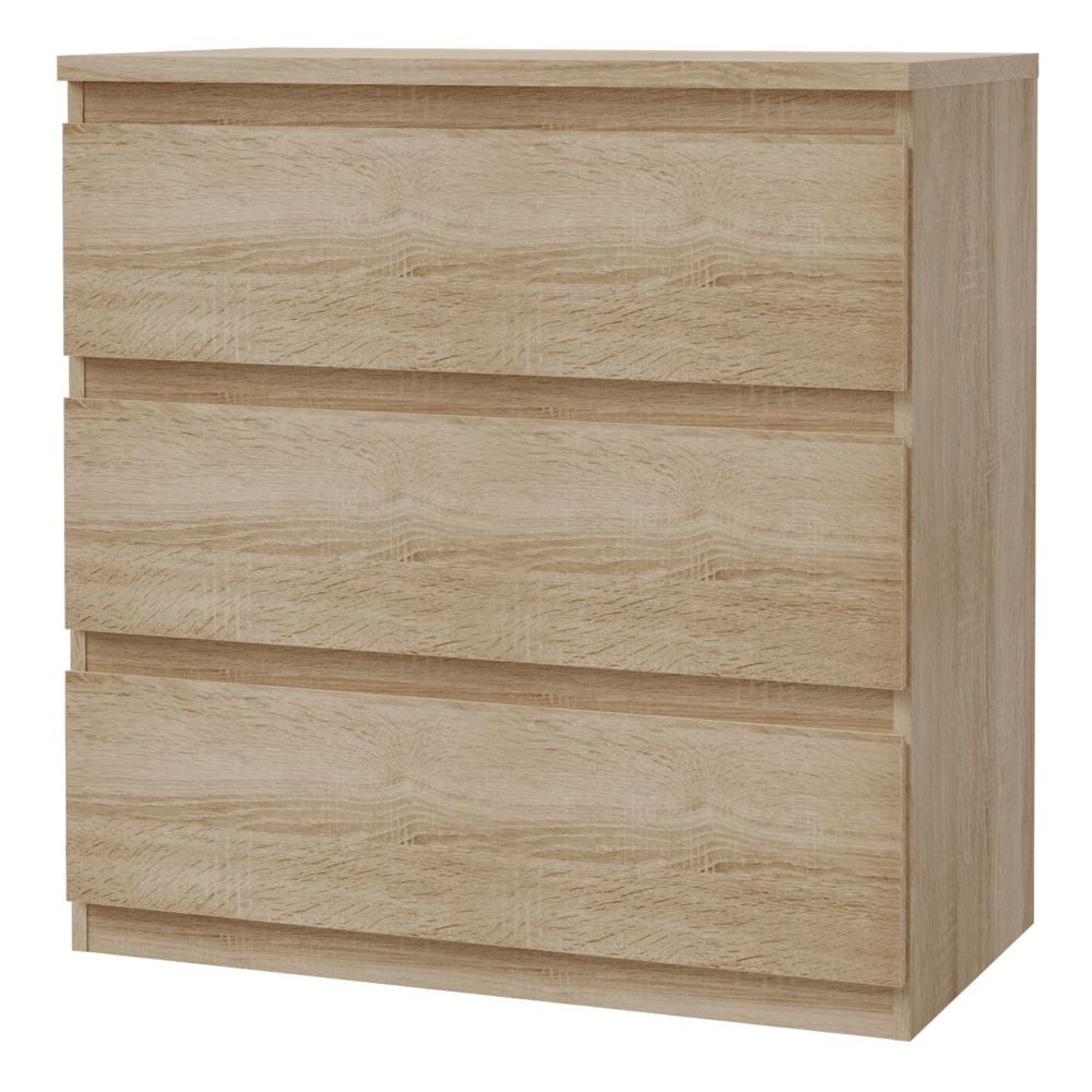 Edmore Chest - 3 Drawer - Wide - Sonoma Oak