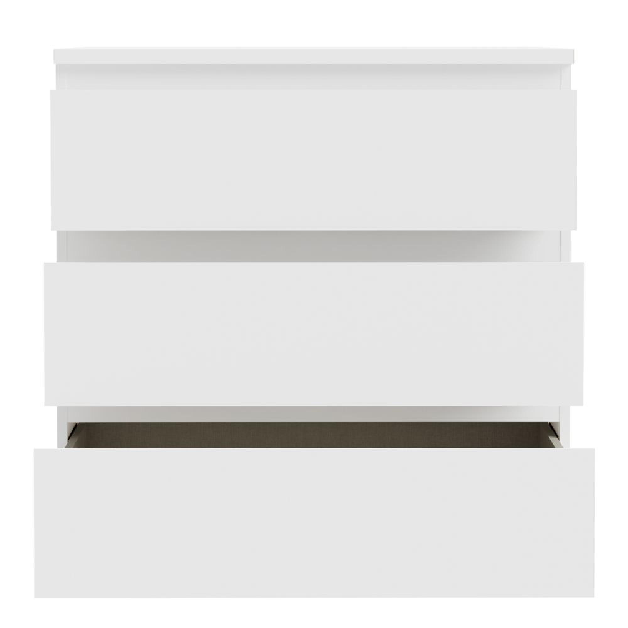 Edmore Chest - 3 Drawer - Wide - White