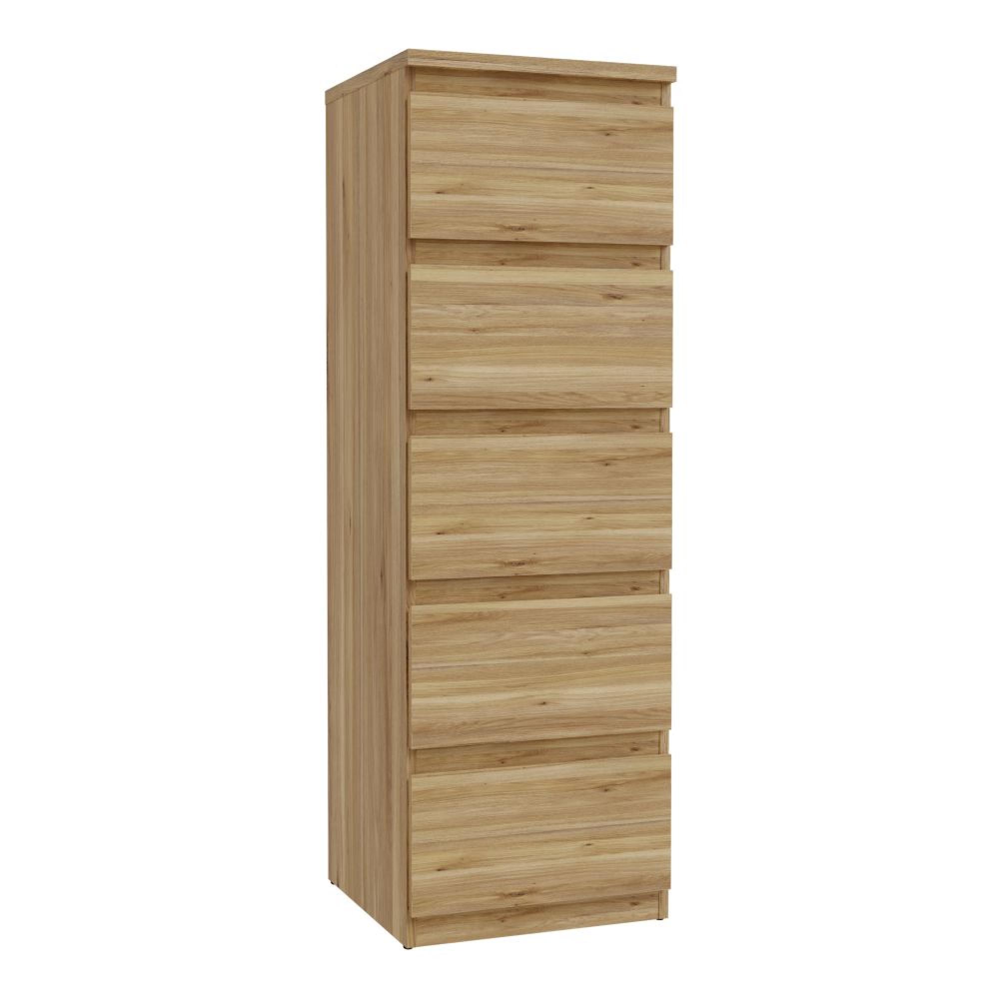 Edmore Chest - 5 Drawer - Tall - Light Oak