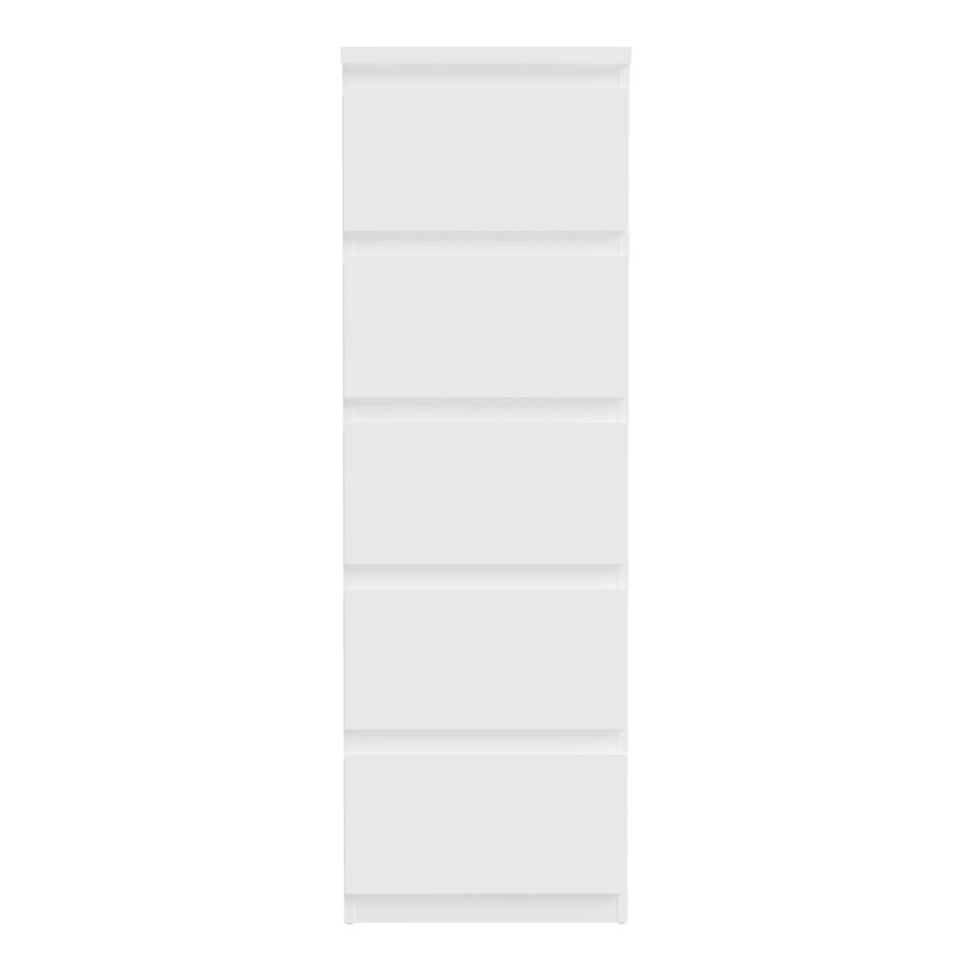 Edmore Chest - 5 Drawer - Tall - White