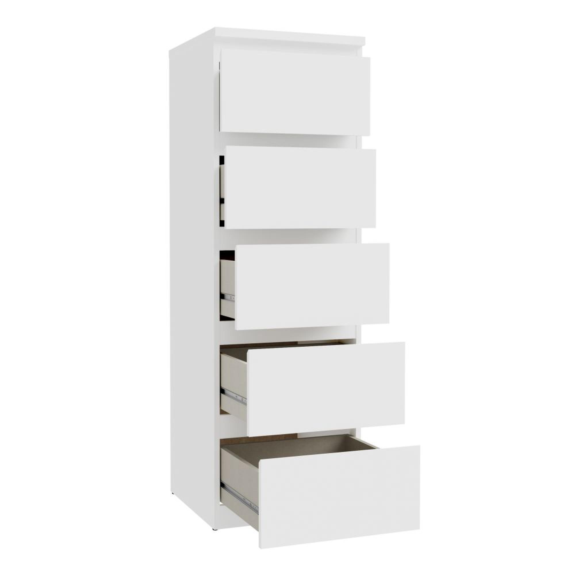 Edmore Chest - 5 Drawer - Tall - White