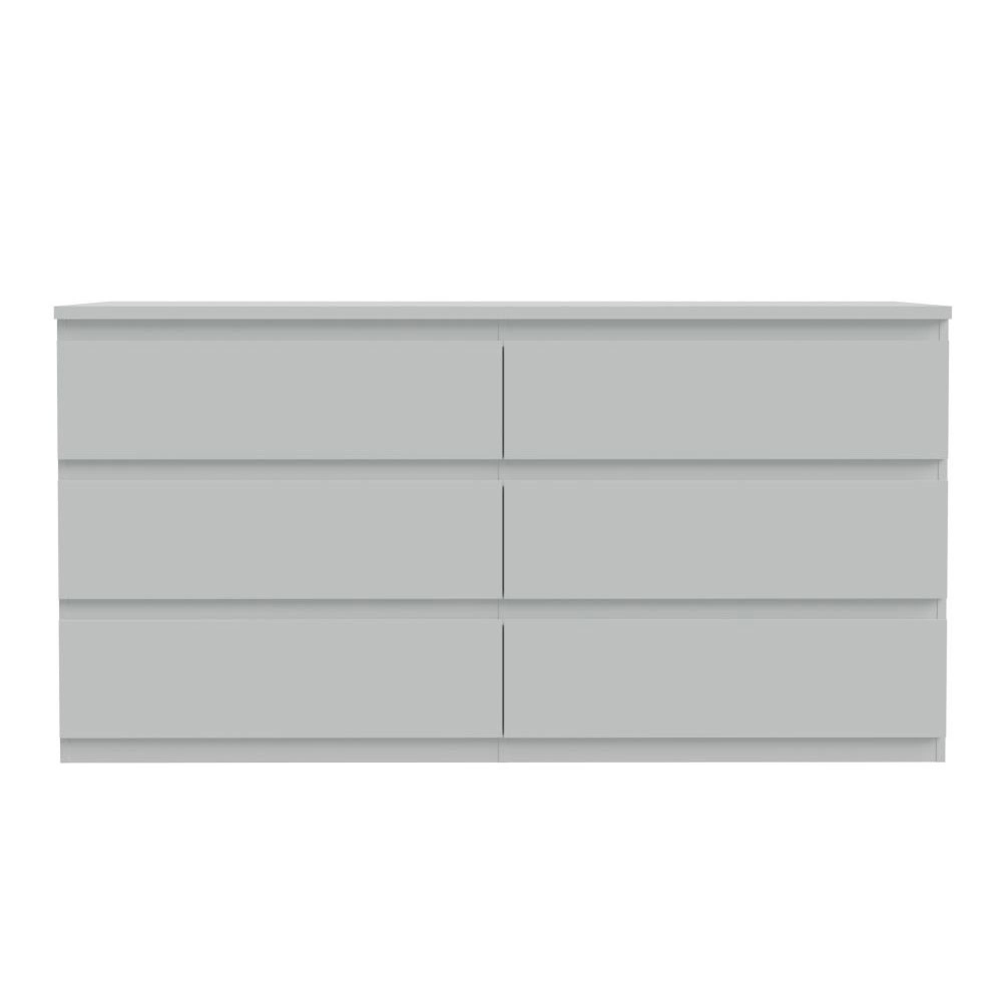 Edmore Chest - 6 Drawer - Large - Light Grey