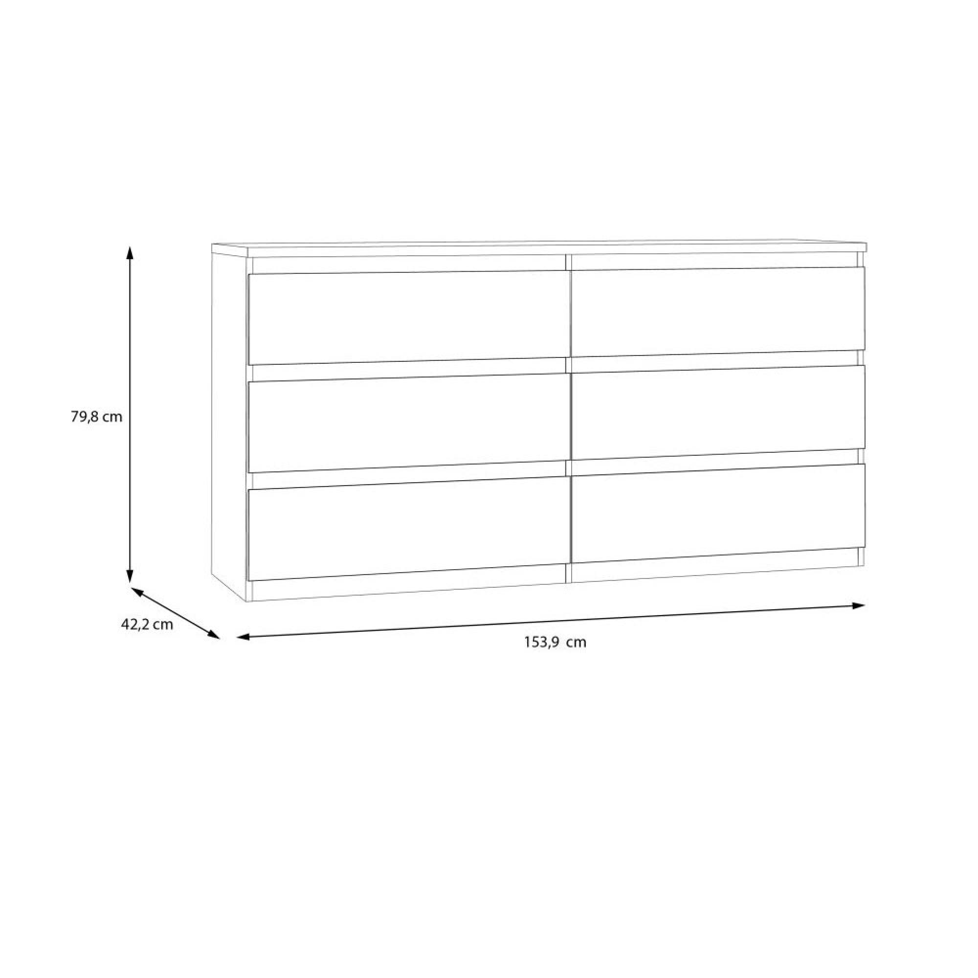 Edmore Chest - 6 Drawer - Large - Sage Green