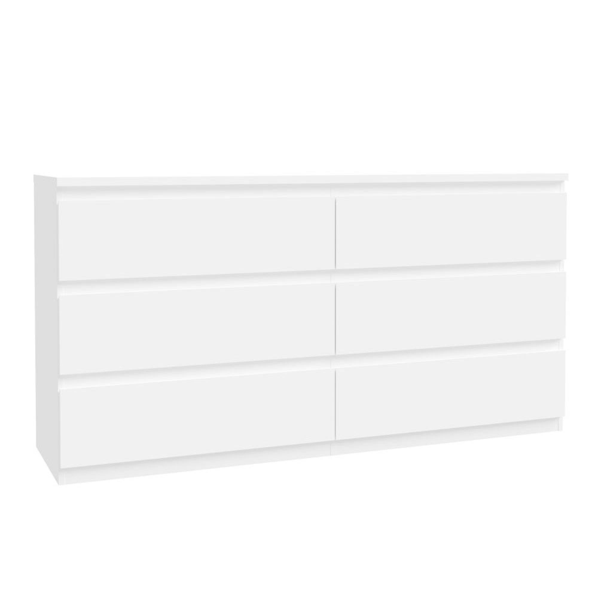 Edmore Chest - 6 Drawer - Large - White