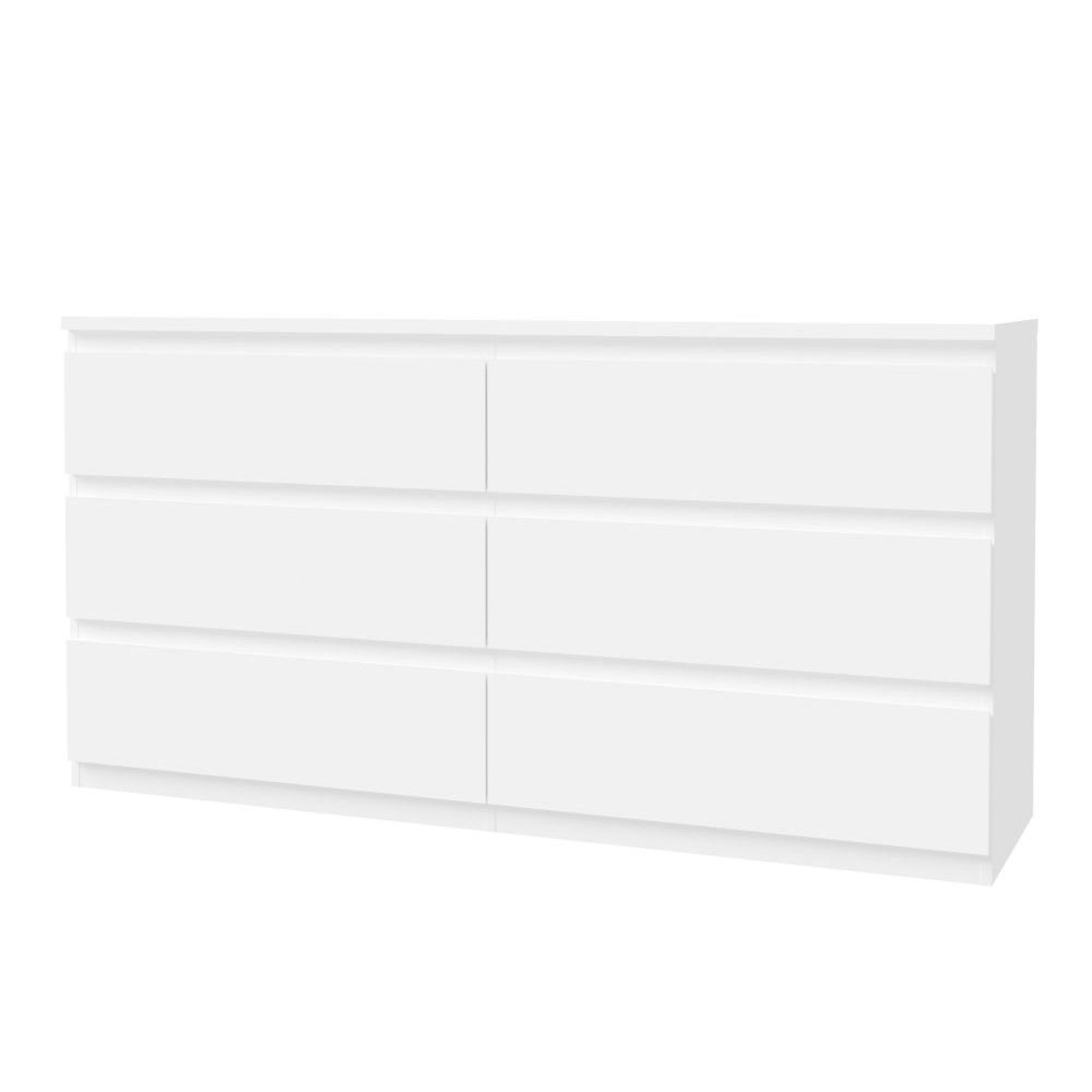 Edmore Chest - 6 Drawer - Large - White
