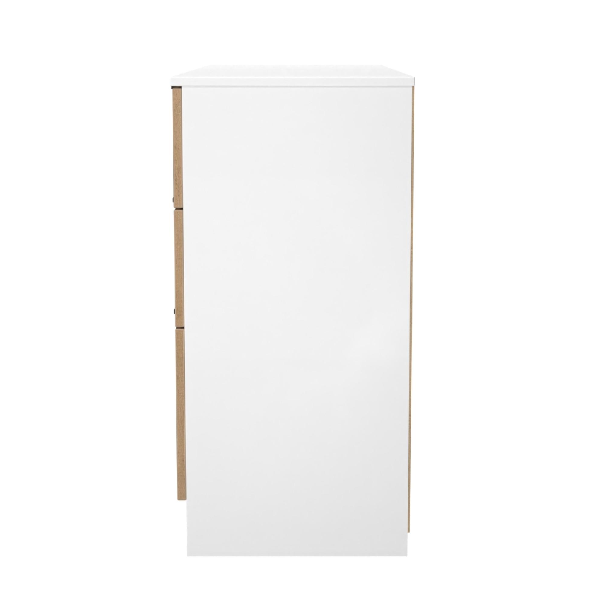 Java Fluted Chest - 6 Drawer - Midi - Natural and White