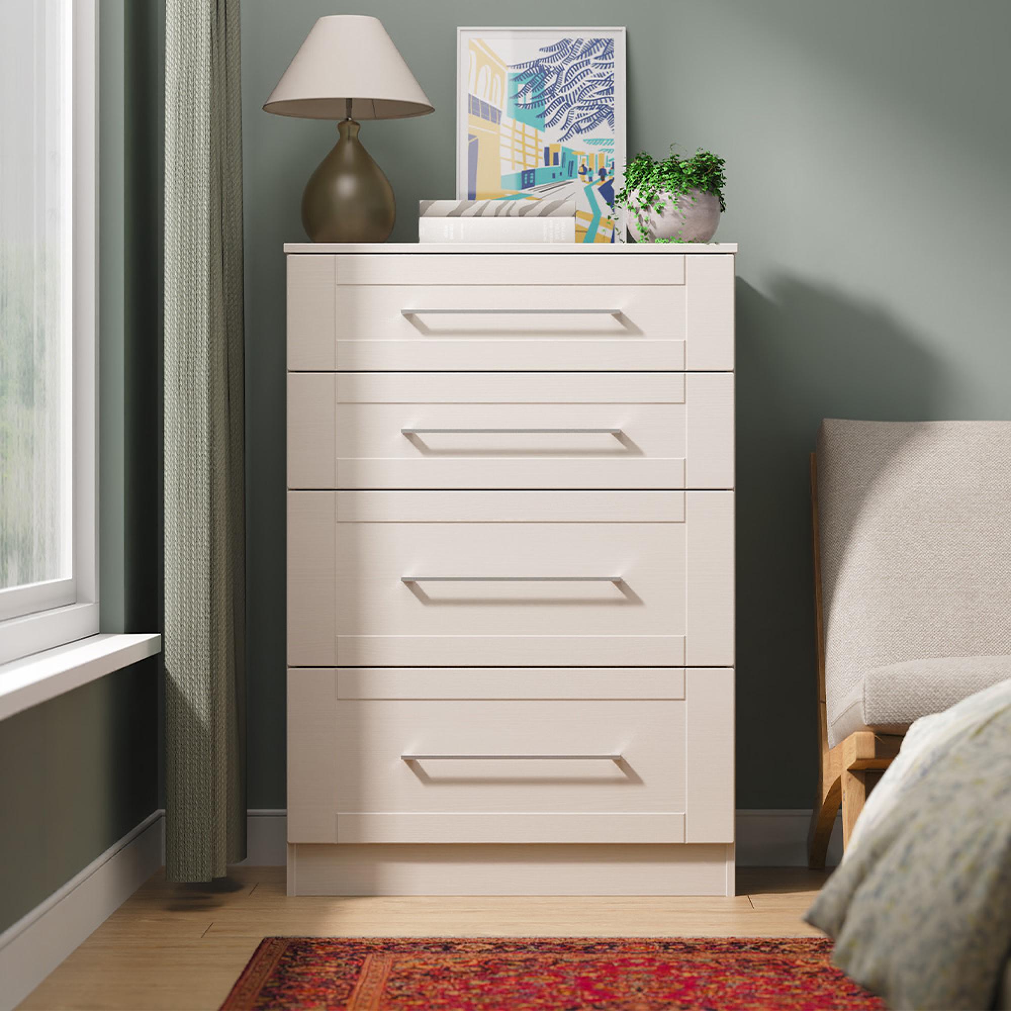 York Chest - 4 Drawer - Deep - Cashmere