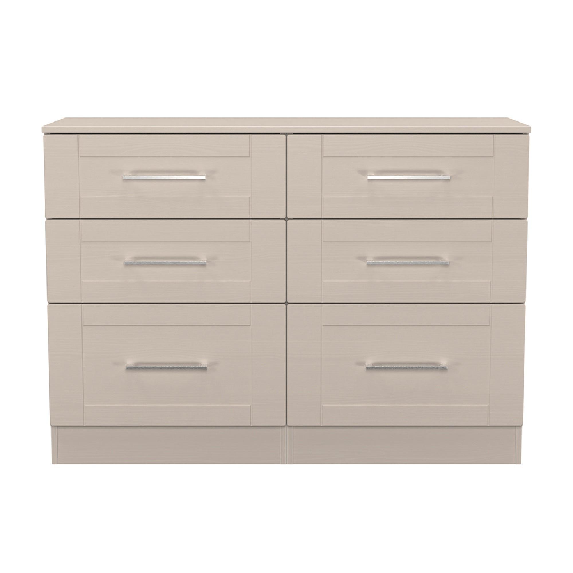 York Chest - 6 Drawer - Midi - Cashmere