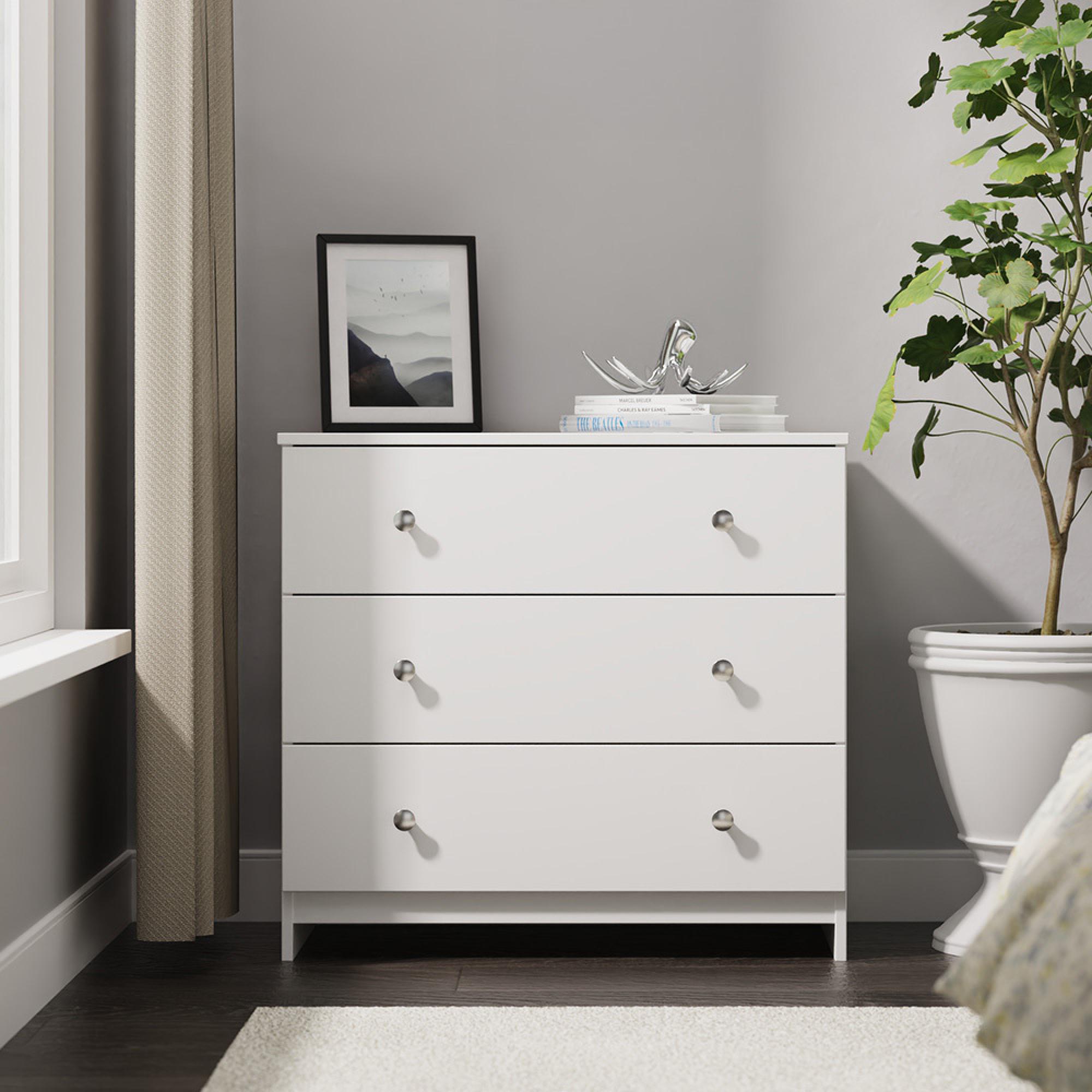 Yarmouth Chest - 3 Drawer - White Matt