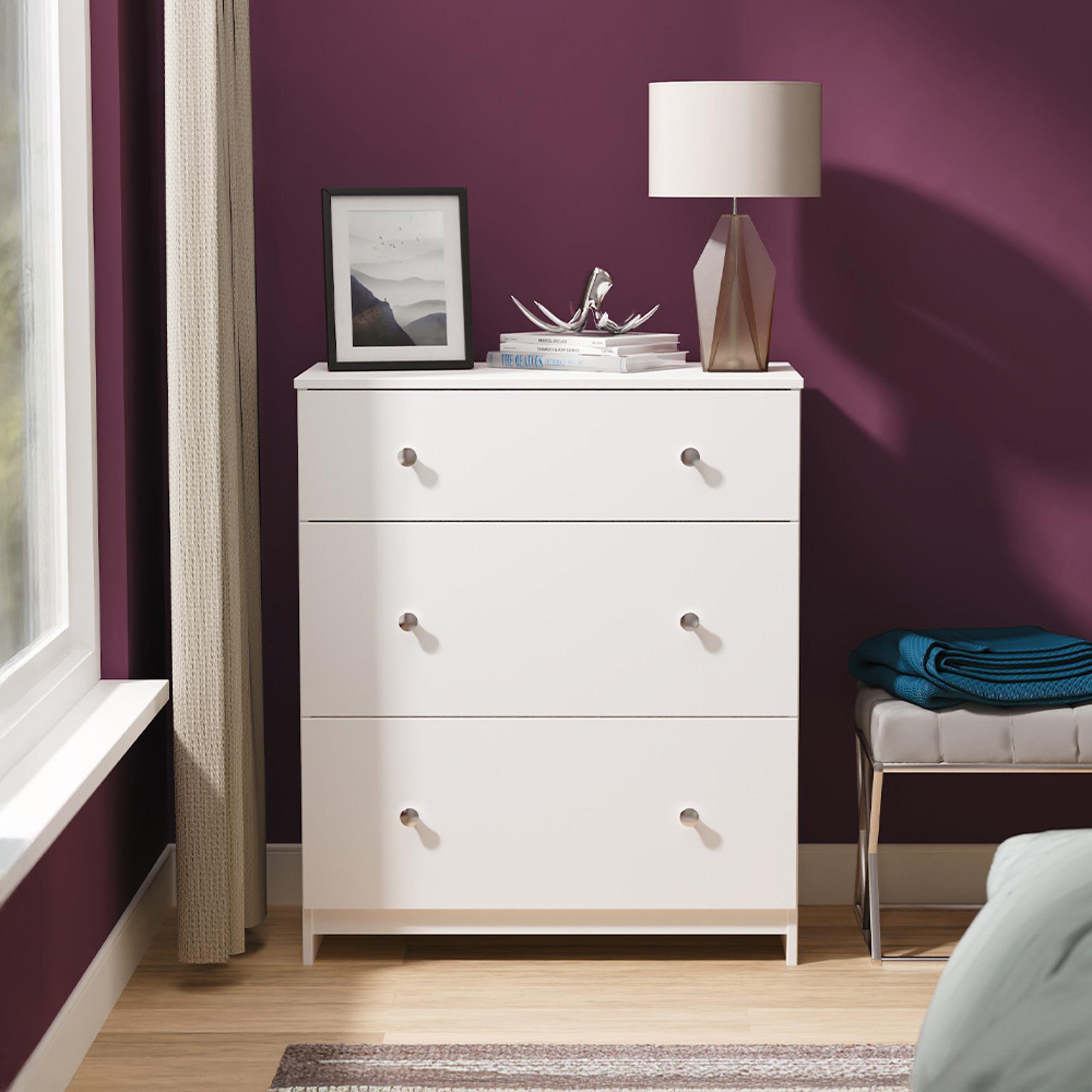 Yarmouth Chest - Deep - 3 Drawer - White Matt