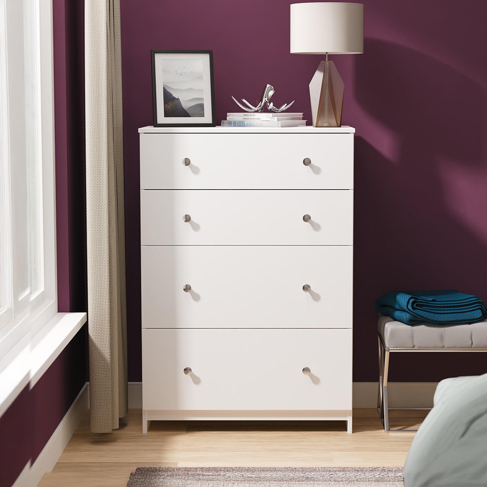 Yarmouth Chest - Deep - 4 Drawer - White Matt