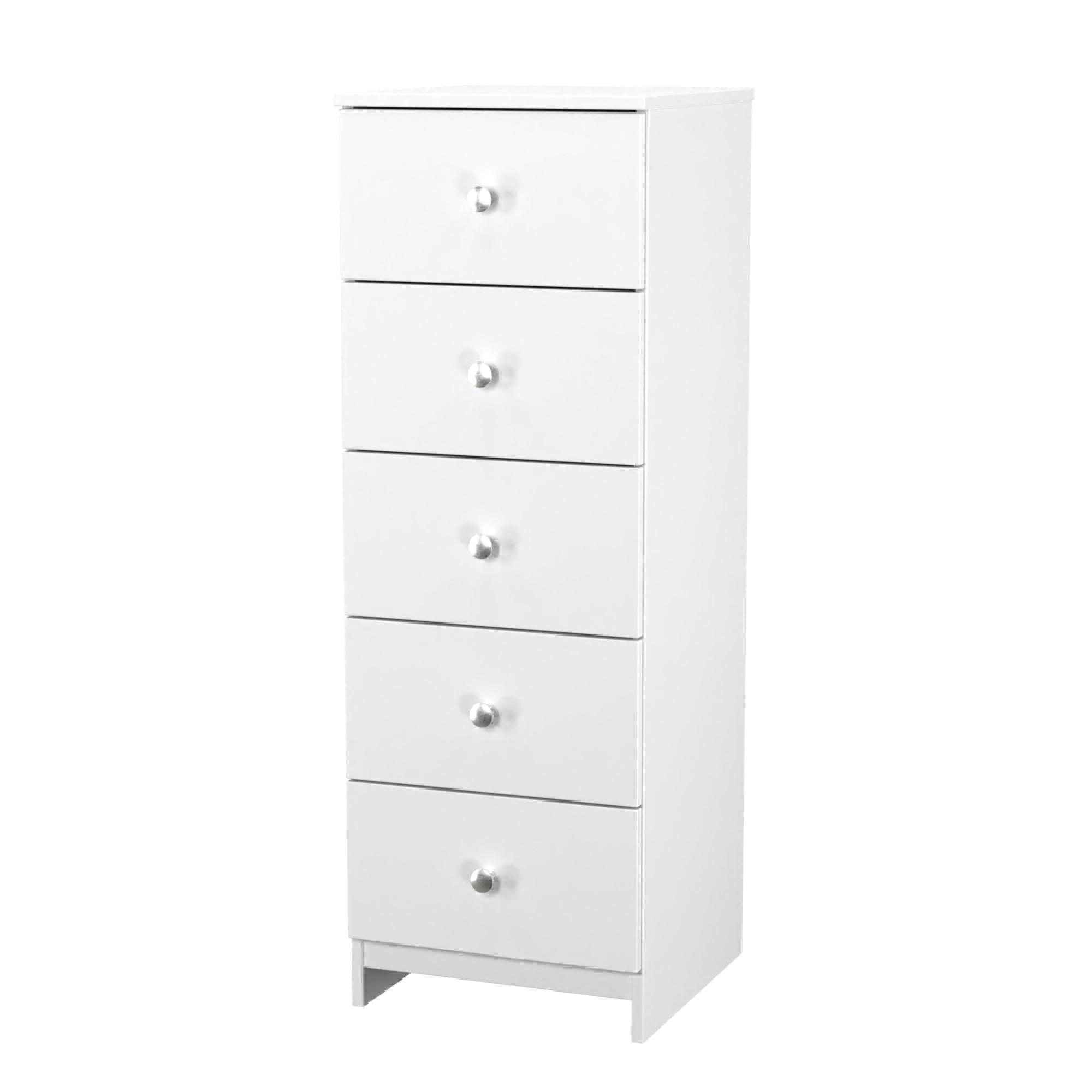Yarmouth Chest - 5 Drawer - Narrow - White Matt