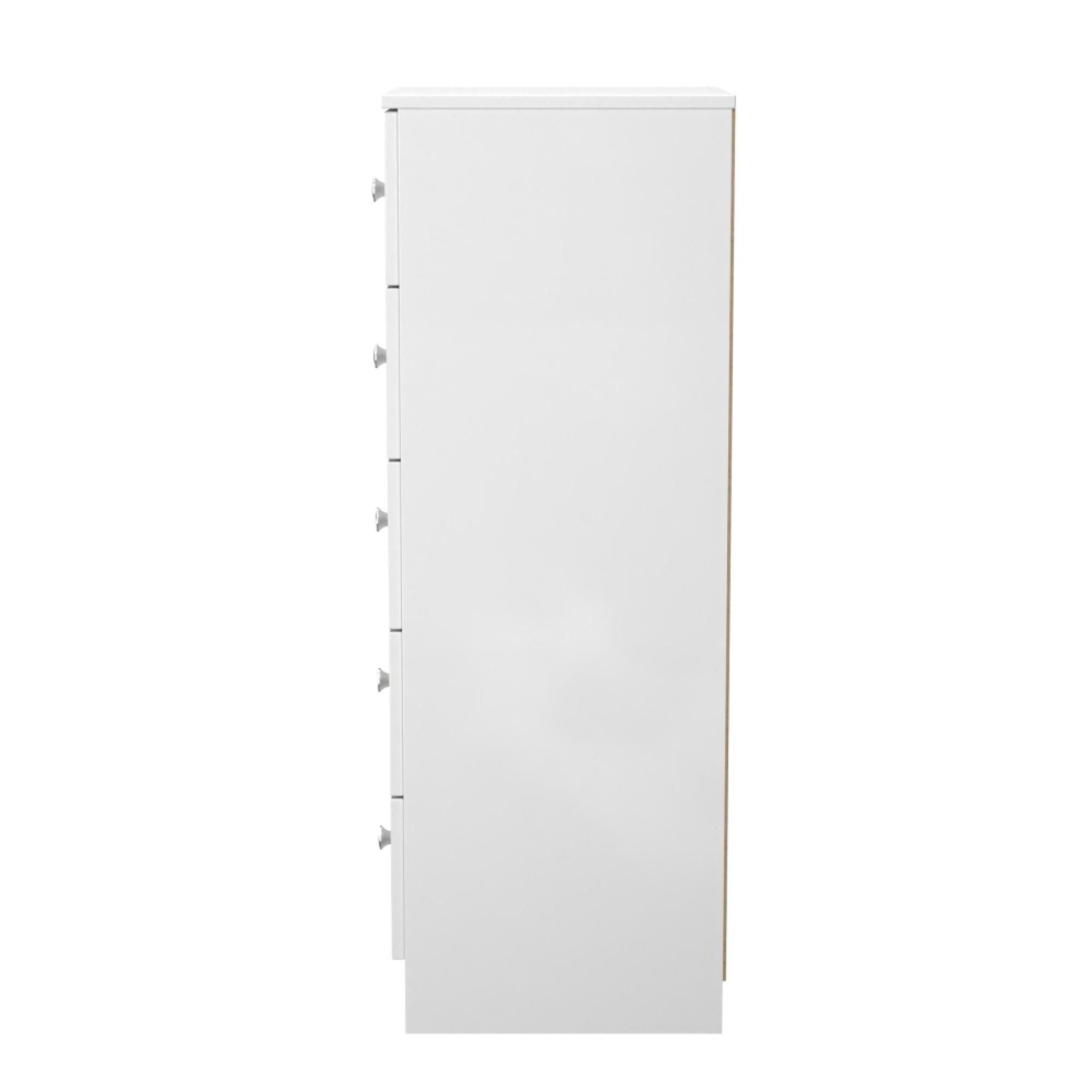Yarmouth Chest - 5 Drawer - Narrow - White Matt
