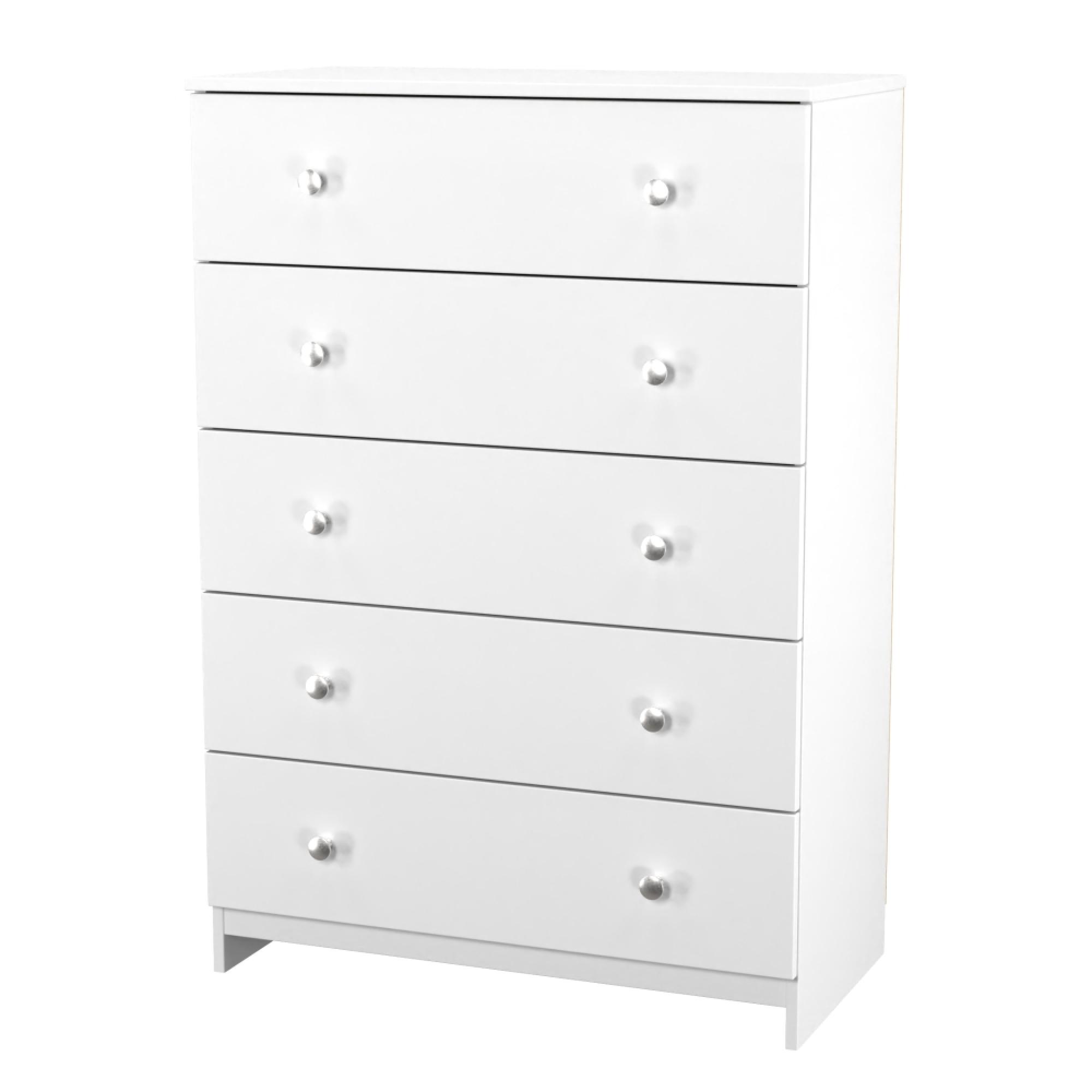 Yarmouth Chest - 5 Drawer - Wide - White Matt