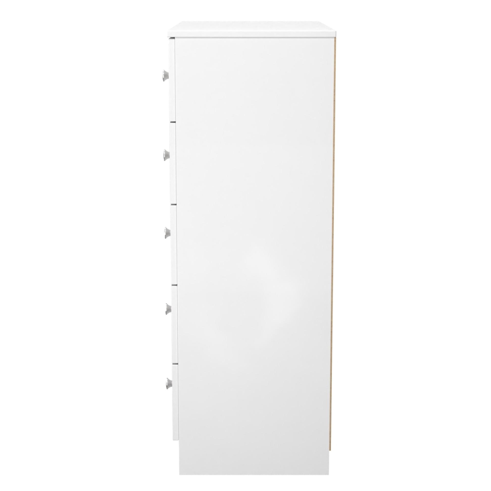 Yarmouth Chest - 5 Drawer - Wide - White Matt