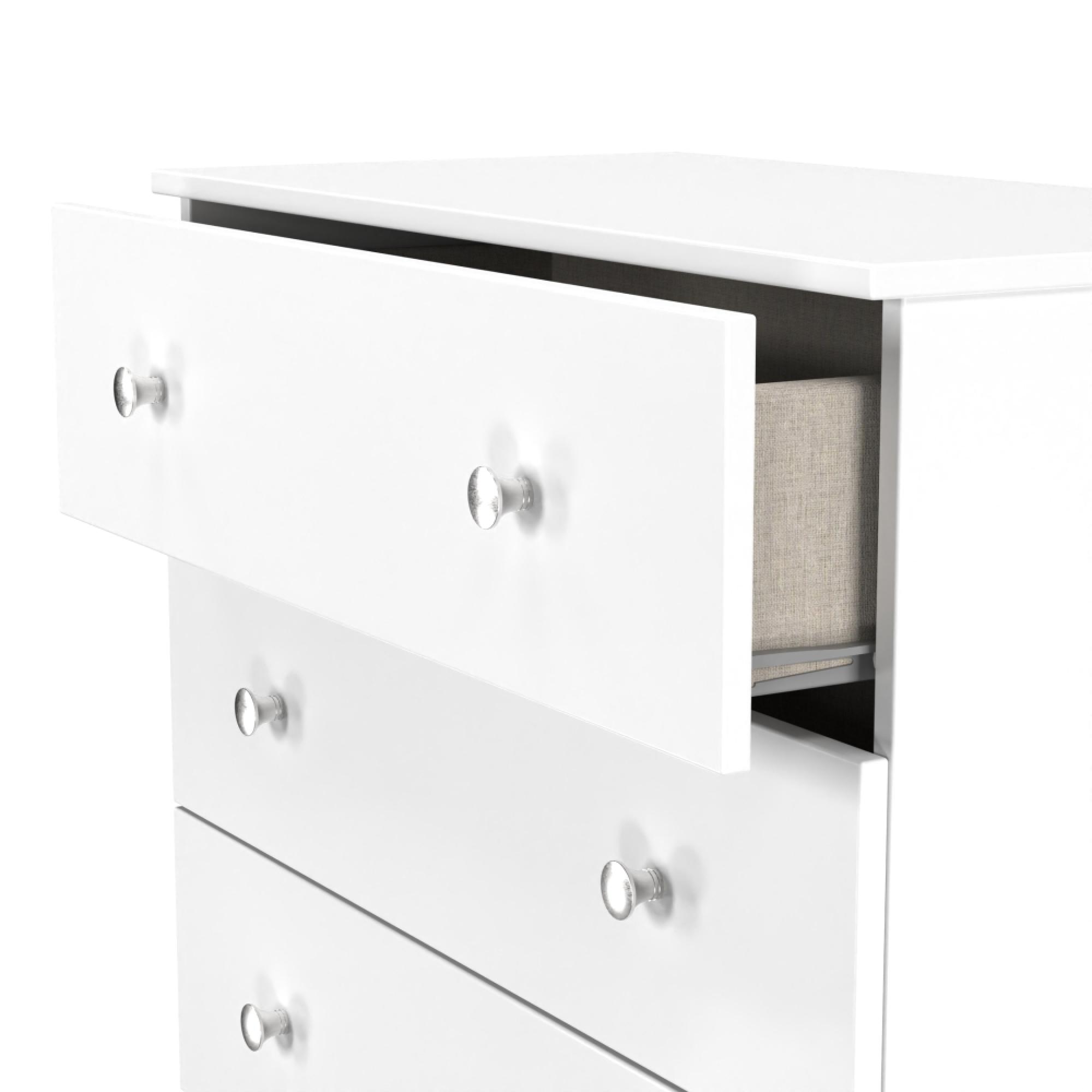 Yarmouth Chest - 5 Drawer - Wide - White Matt