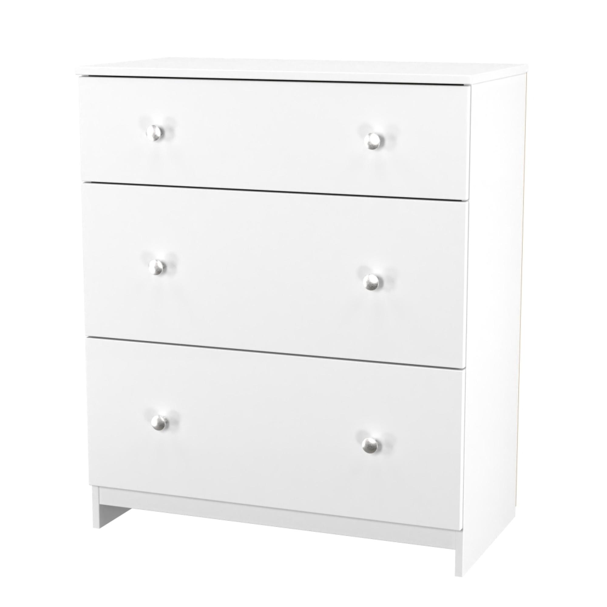 Yarmouth Chest - Deep - 3 Drawer - White Matt