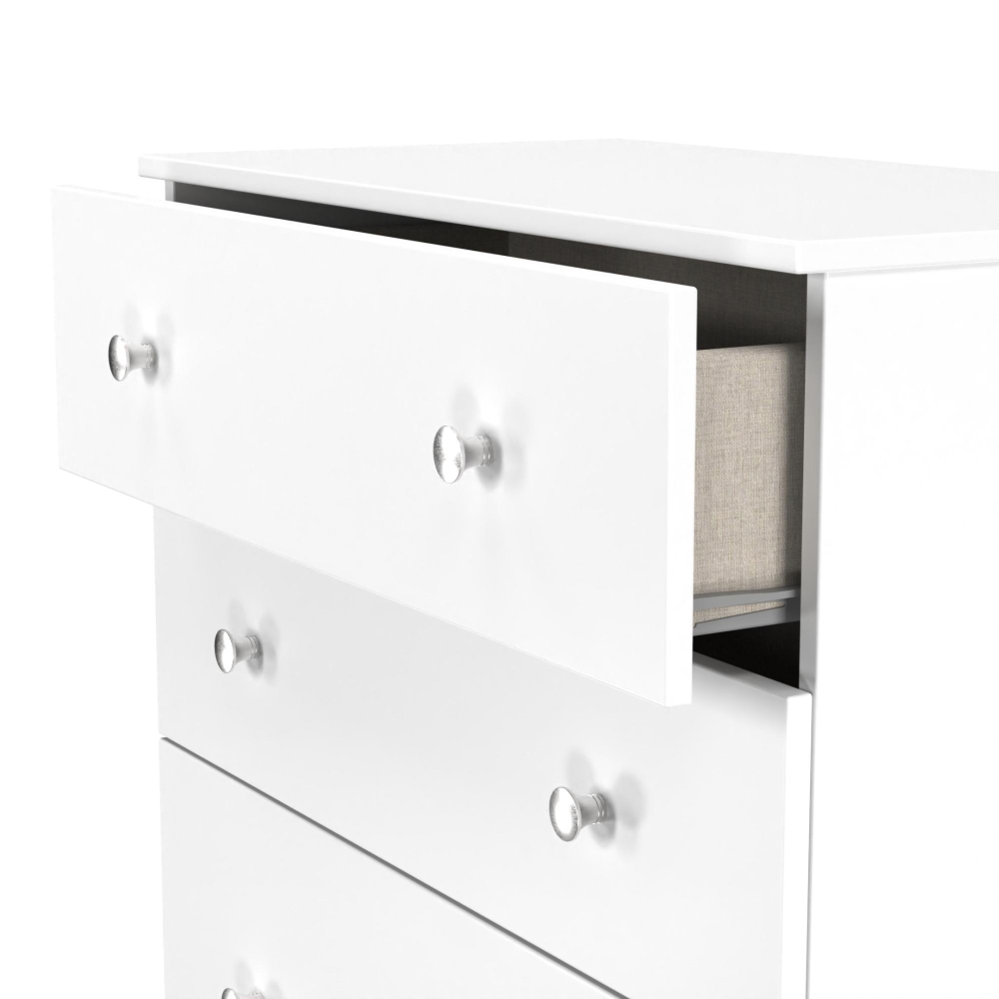Yarmouth Chest - Deep - 4 Drawer - White Matt