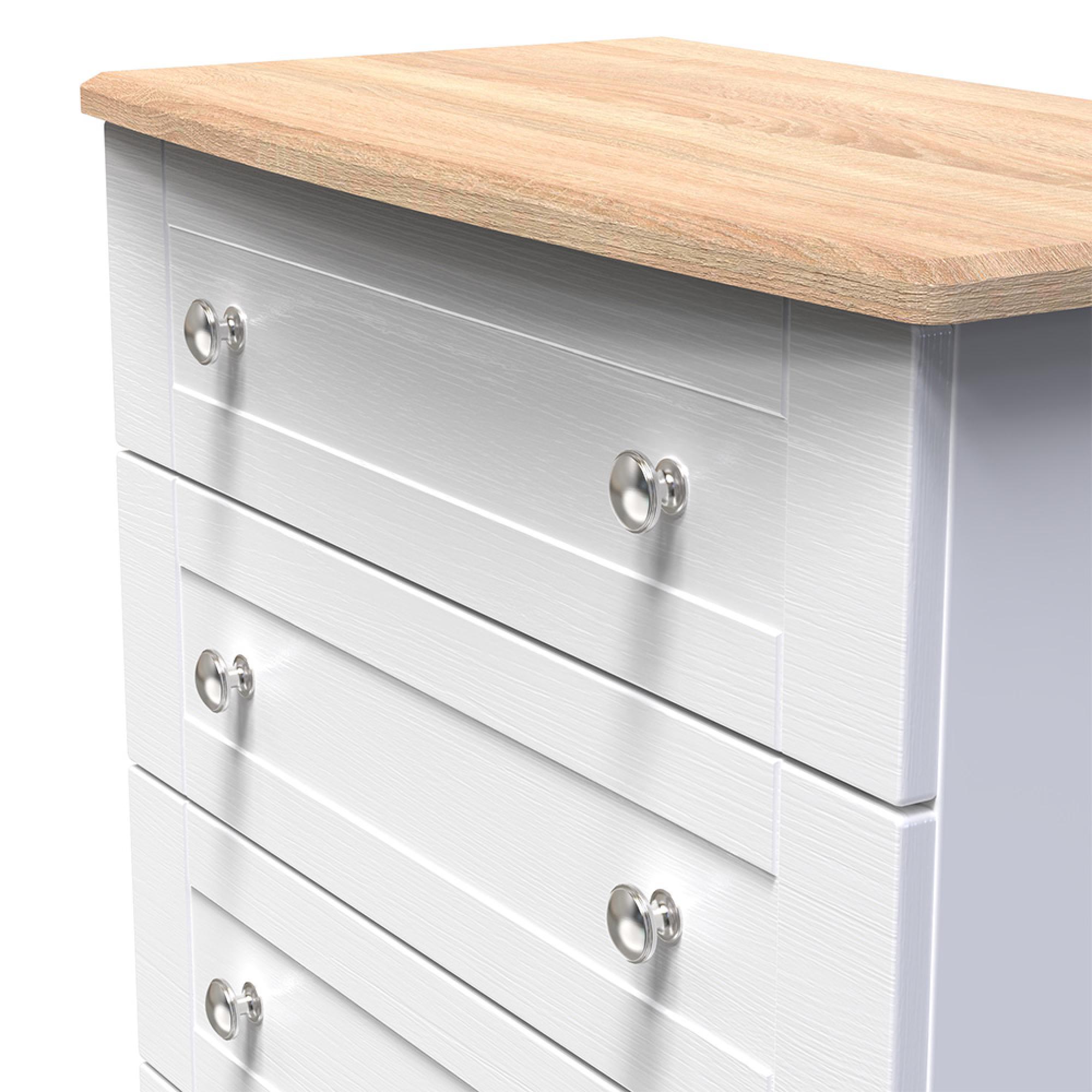 Sussex Chest - 4 Drawer - White and Oak