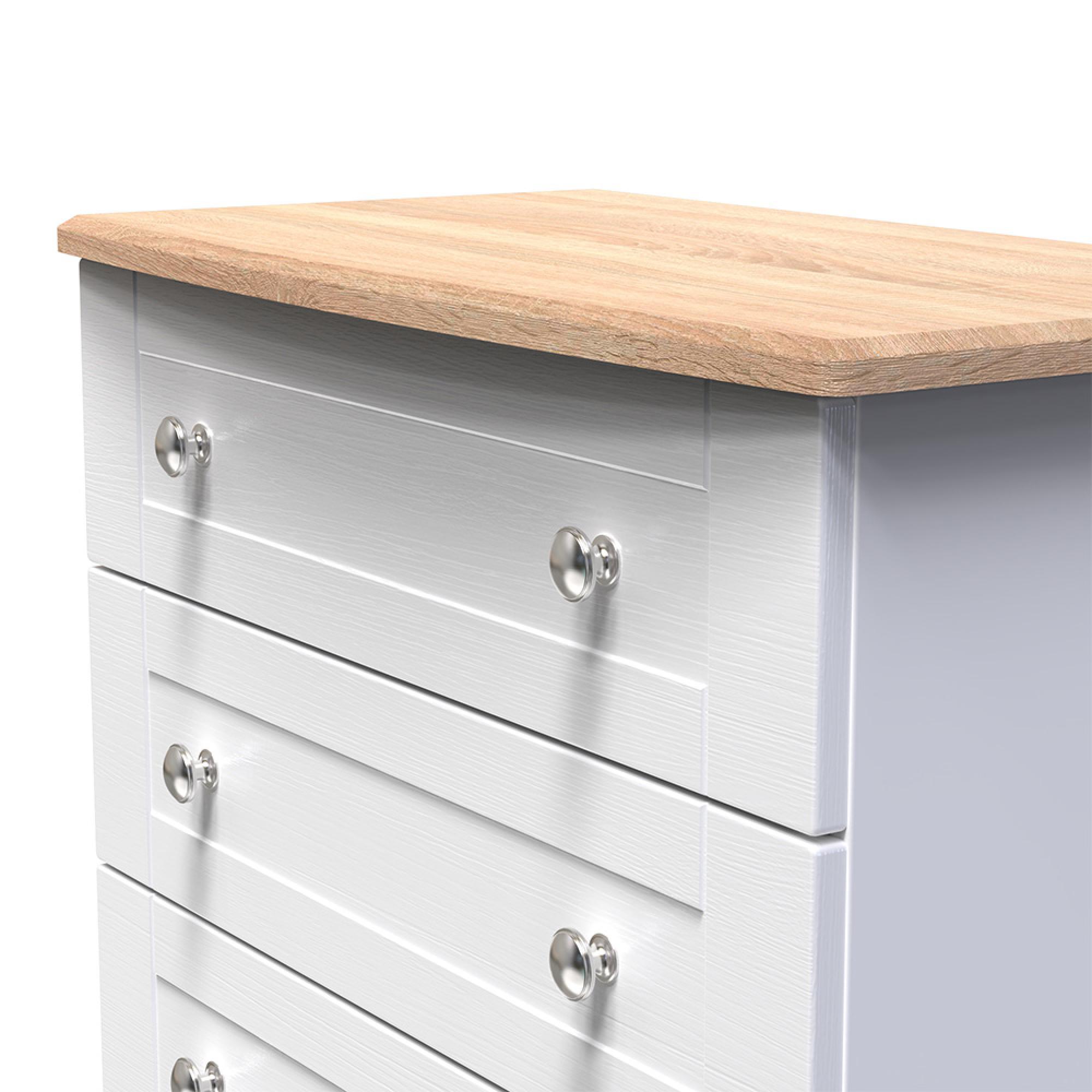 Sussex Small Chest - 3 Drawer - White and Oak