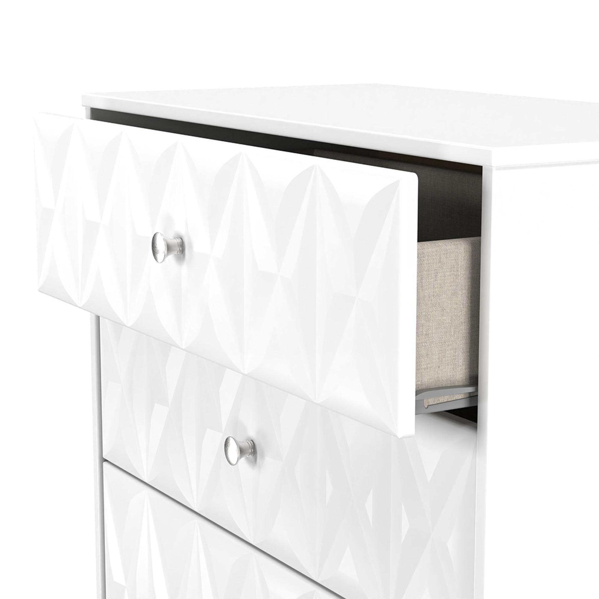San Jose Chest - Deep - 3 Drawer - White