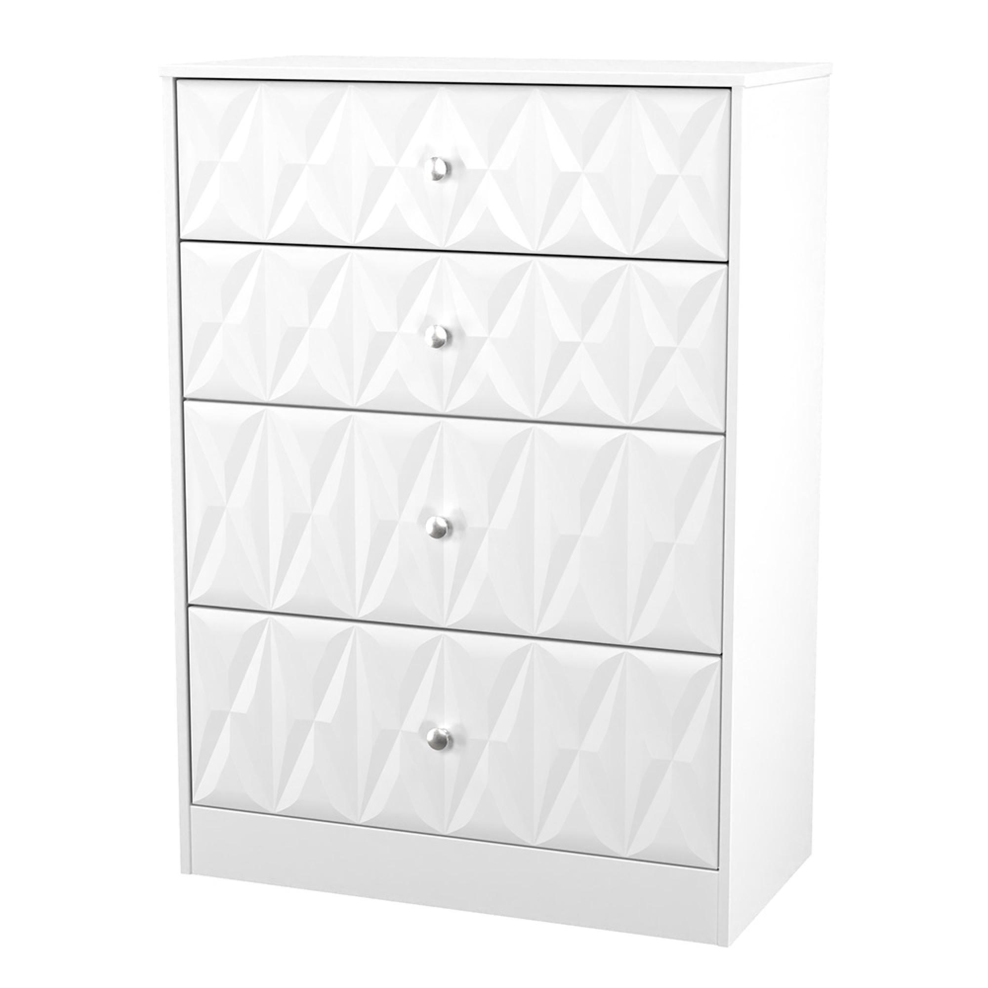 San Jose Chest - Deep - 4 Drawer - White