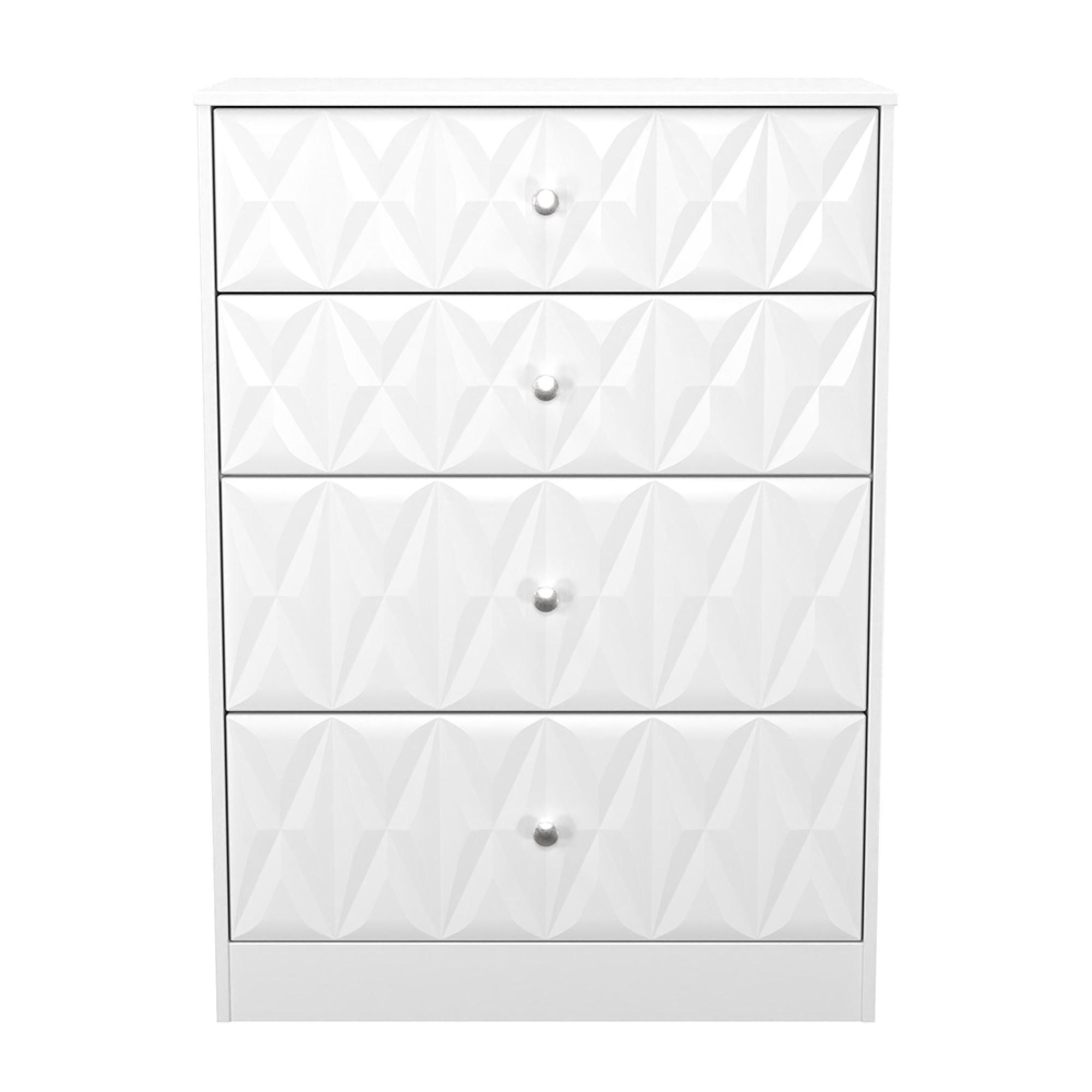 San Jose Chest - Deep - 4 Drawer - White