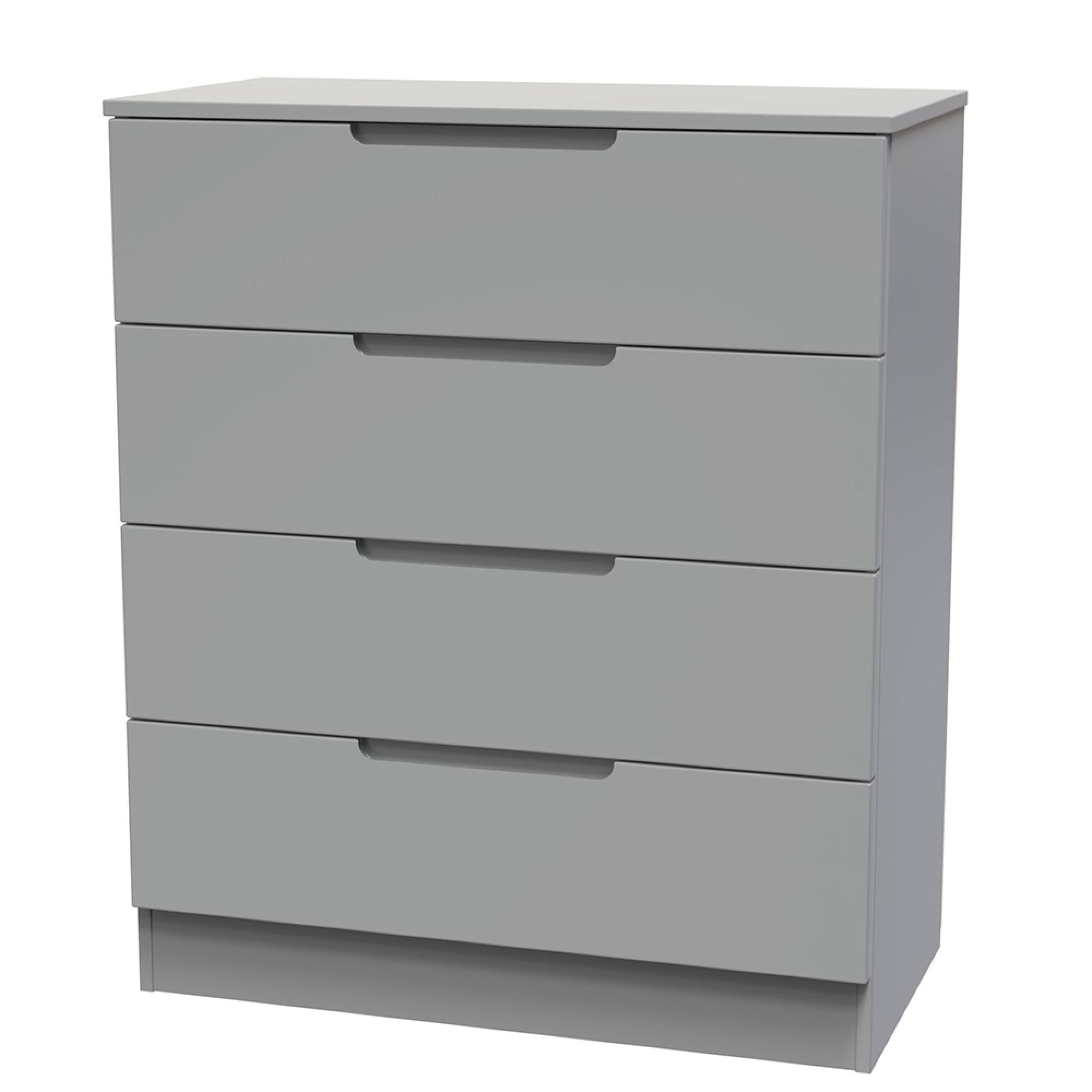 Milan Chest - 4 Drawer - Grey