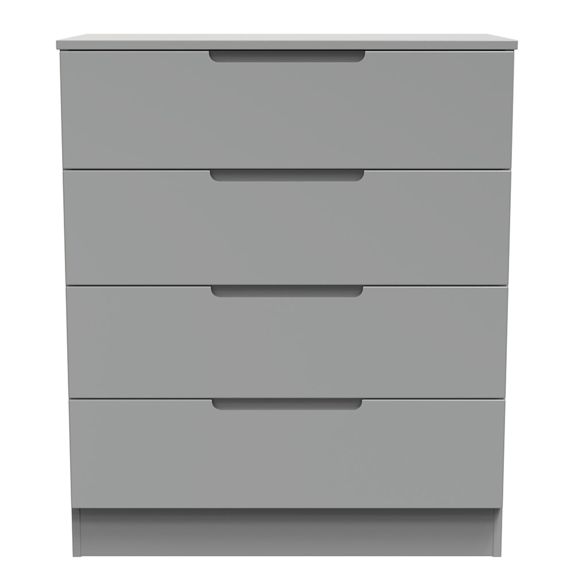 Milan Chest - 4 Drawer - Grey