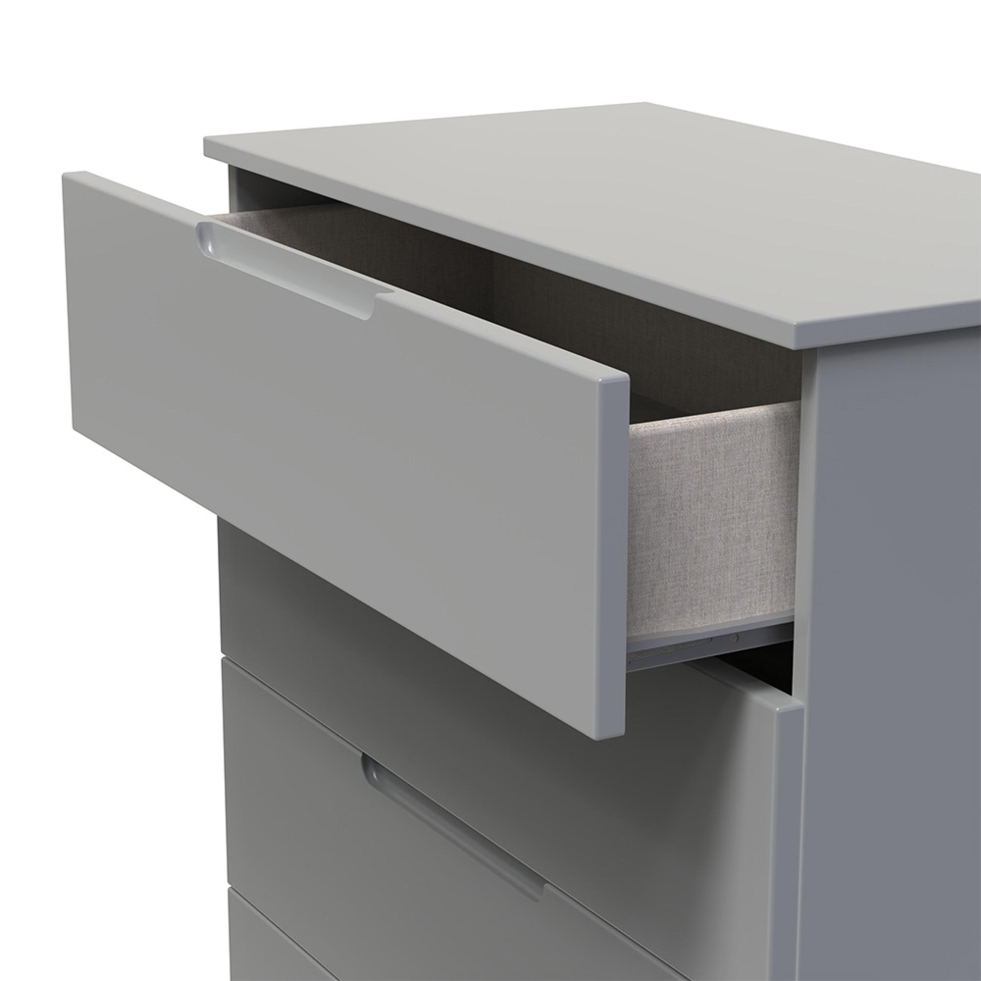 Milan Chest - 4 Drawer - Grey