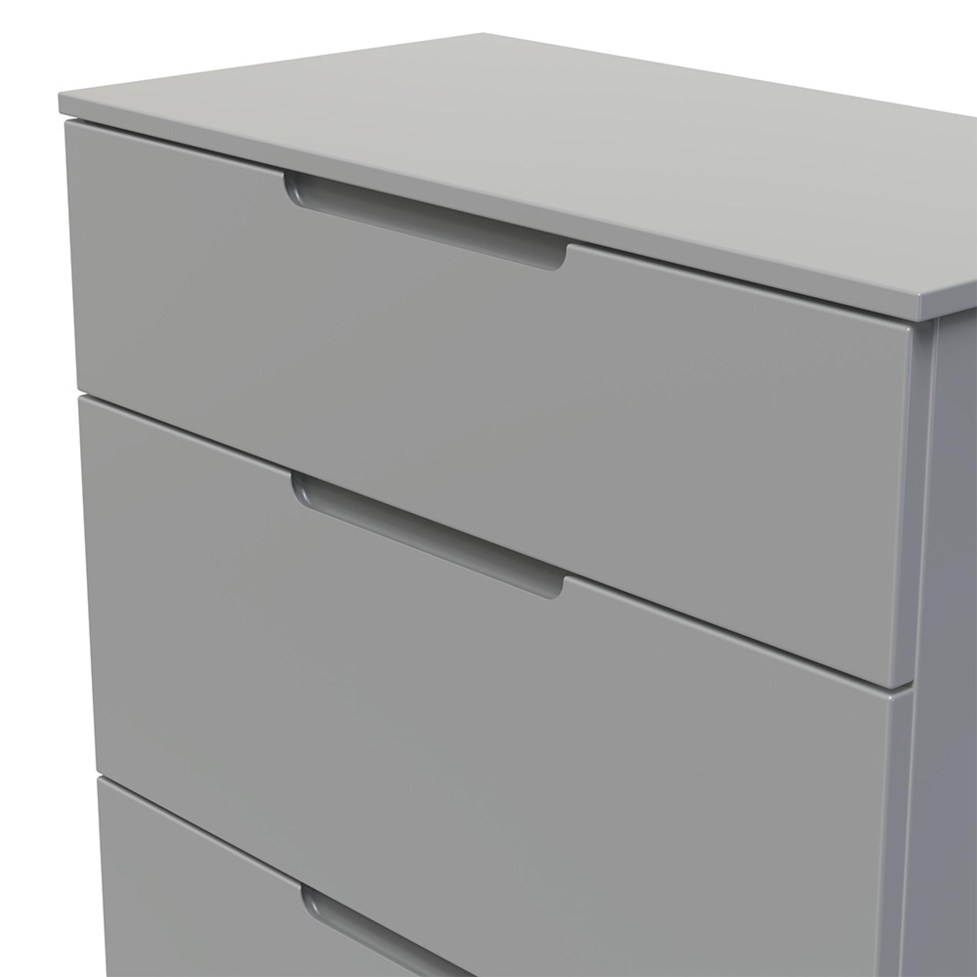 Milan Chest - Deep - 3 Drawer - Grey