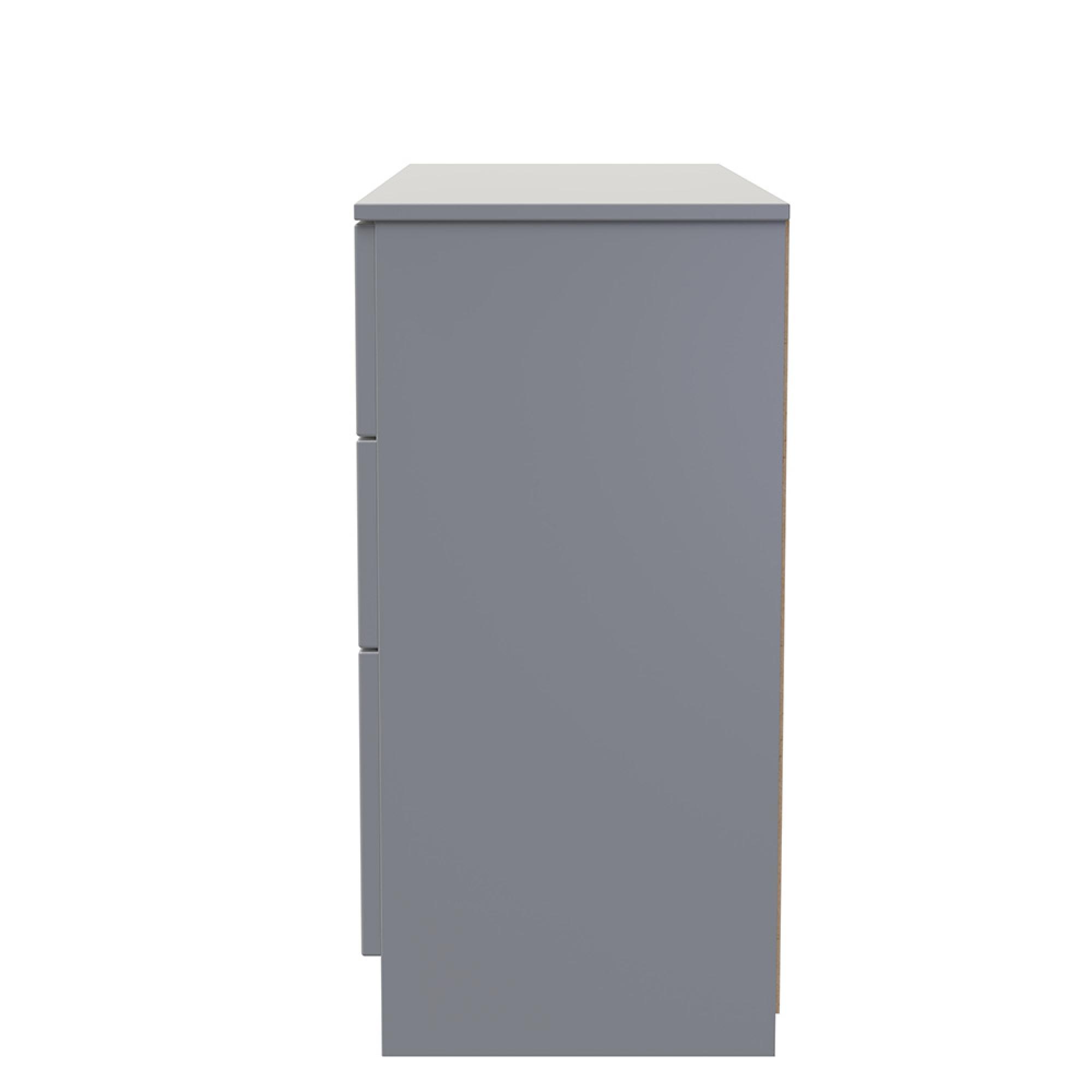 Milan Chest - Midi - 6 Drawer - Grey