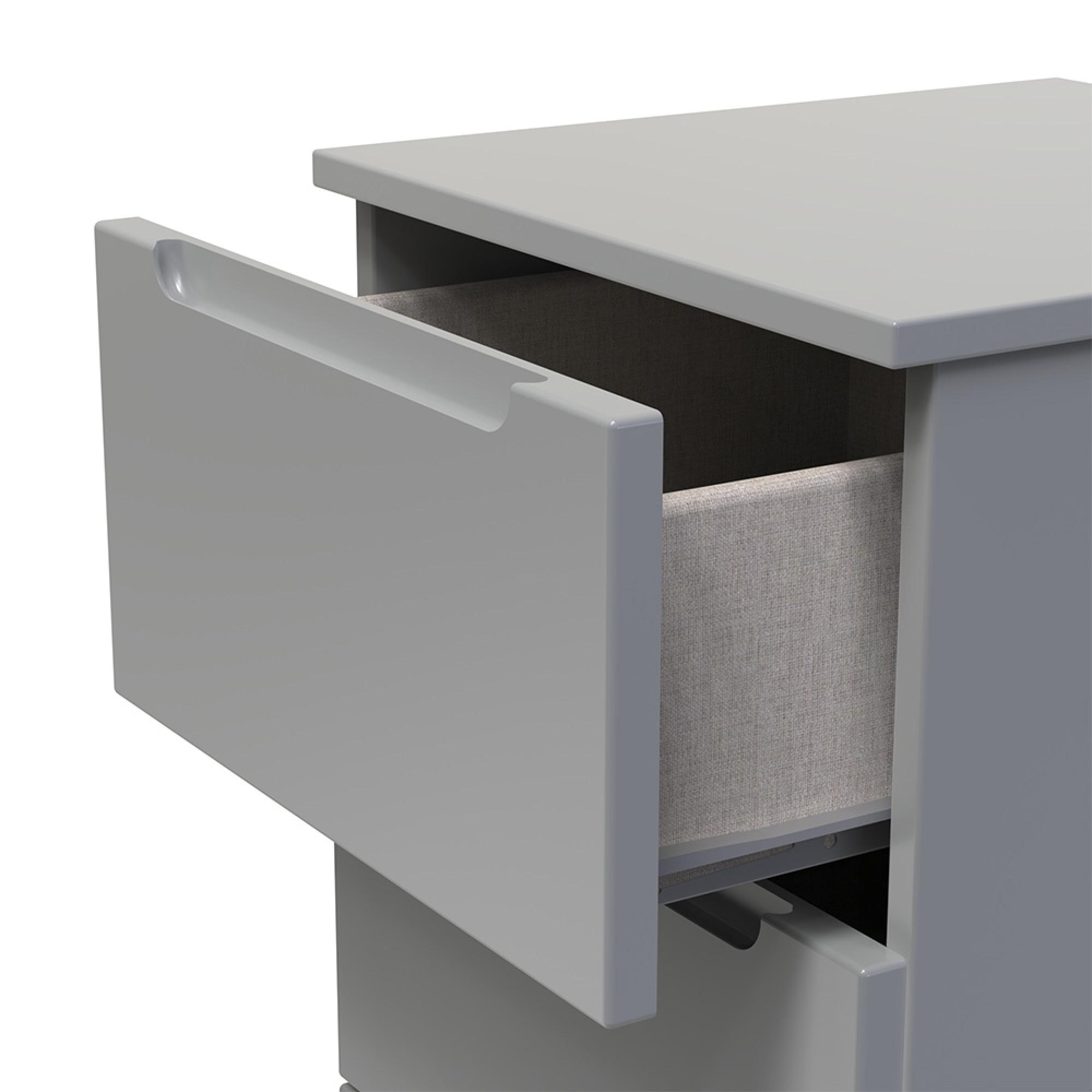 Milan Chest - Narrow - 5 Drawer - Grey