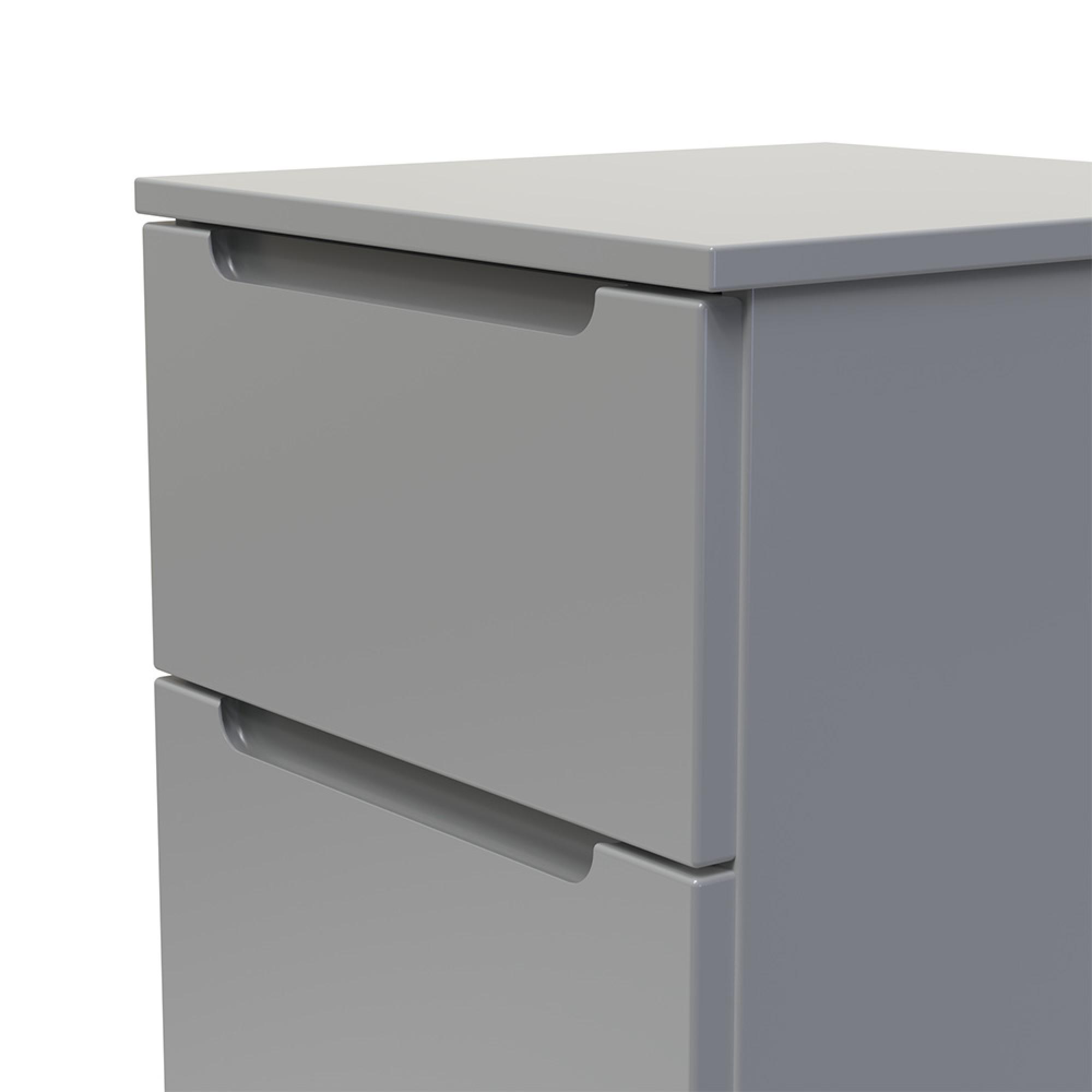 Milan Chest - Narrow - 5 Drawer - Grey