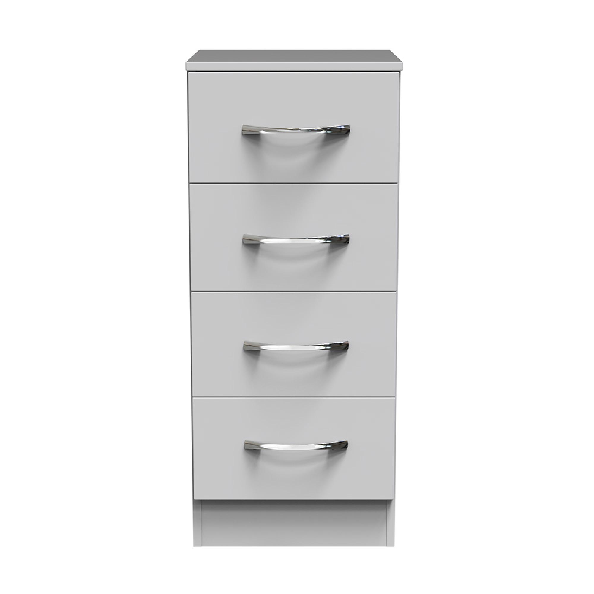 Avon Chest - 4 Drawer - Narrow - White