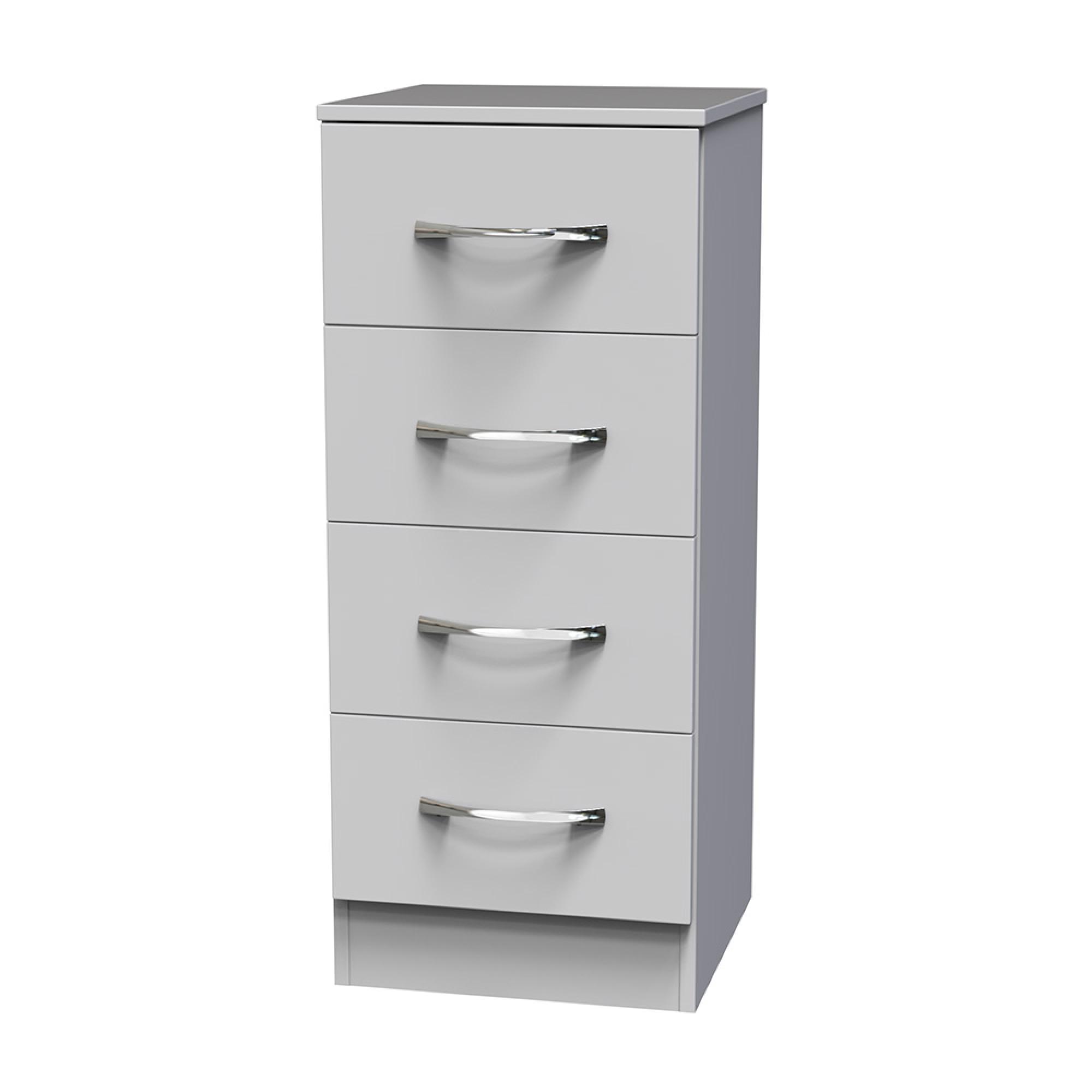 Avon Chest - 4 Drawer - Narrow - White