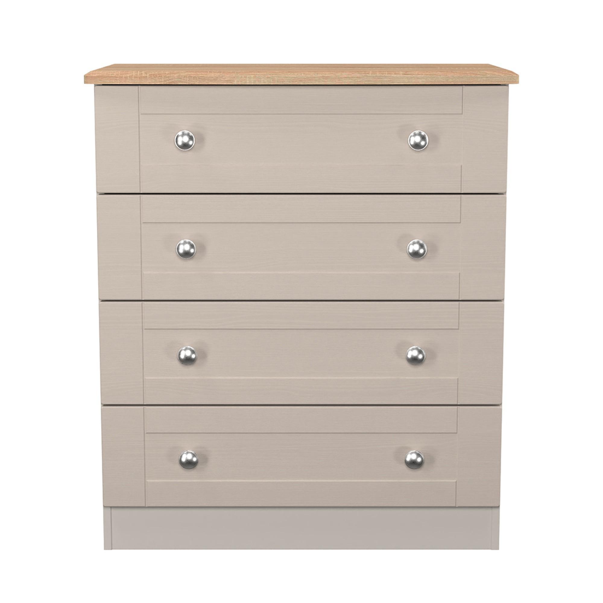 Sussex Chest - 4 Drawer - Cashmere and Oak