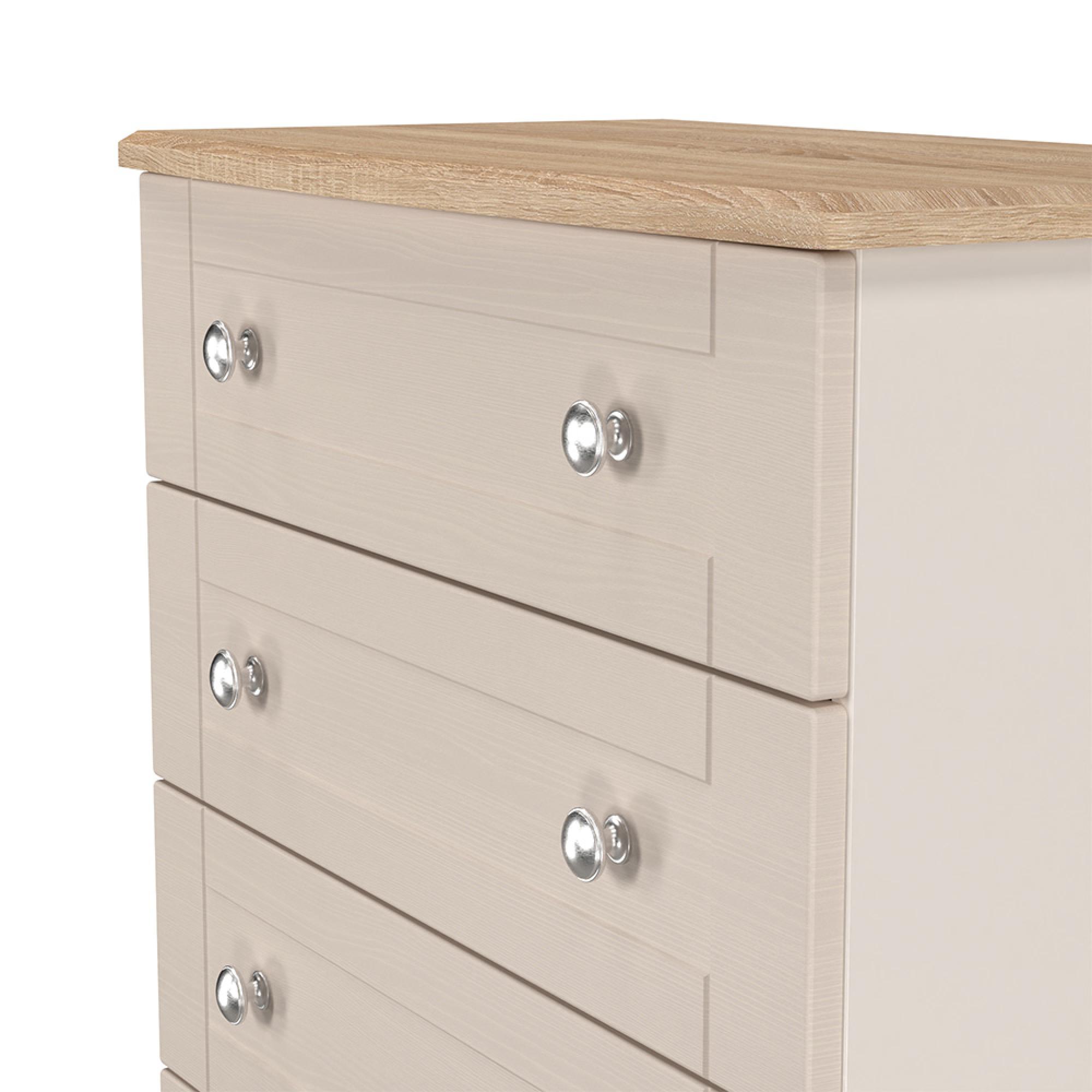 Sussex Chest - 5 Drawer - Cashmere and Oak