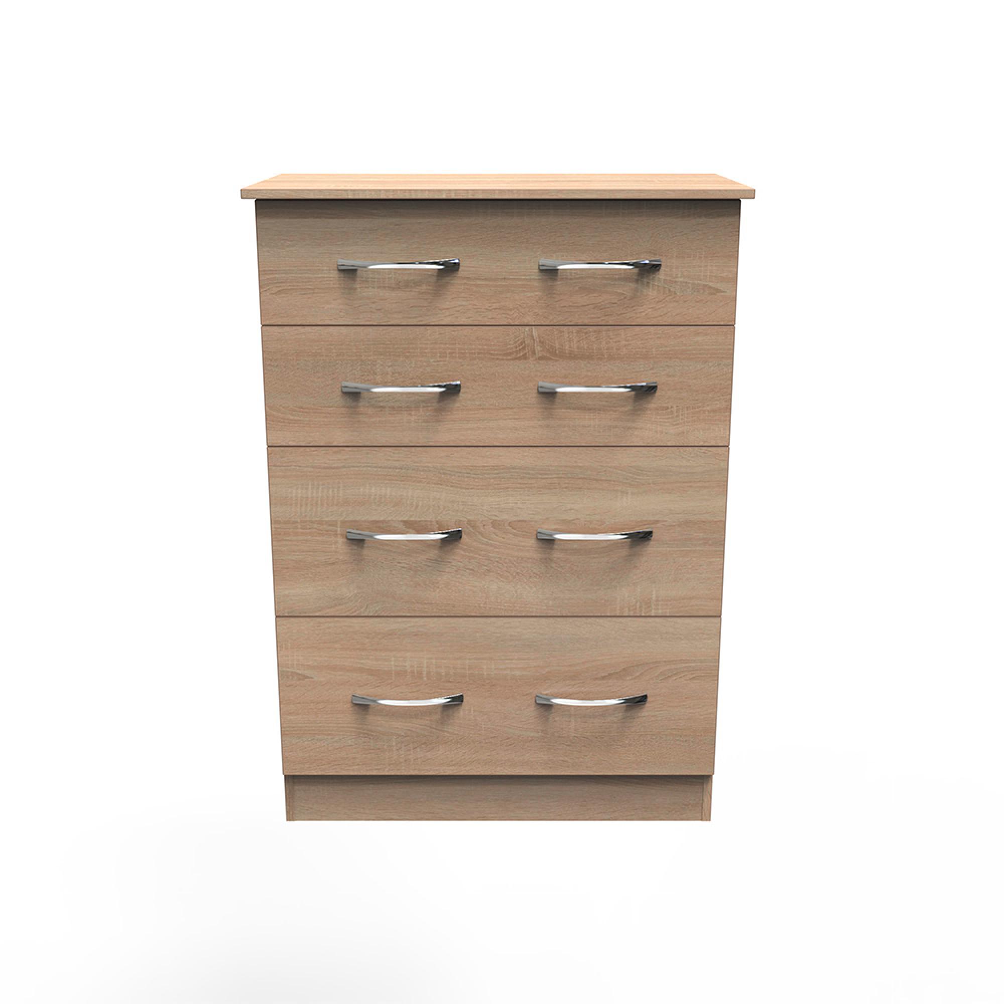 Avon Chest - 4 Drawer - Deep - Oak