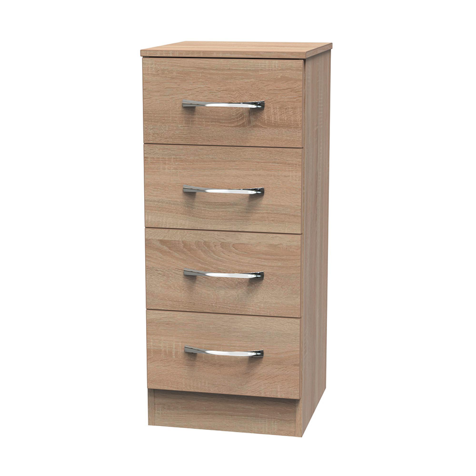 Avon Chest - 4 Drawer - Narrow - Oak