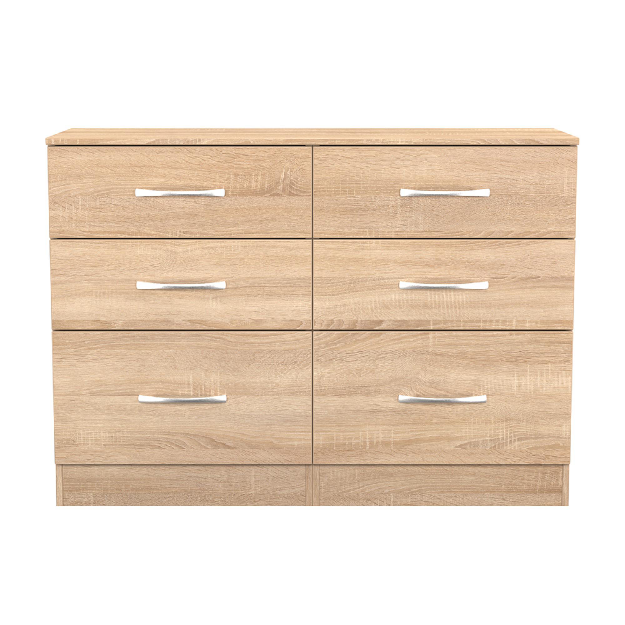Avon Chest - 6 Drawer - Midi - Oak