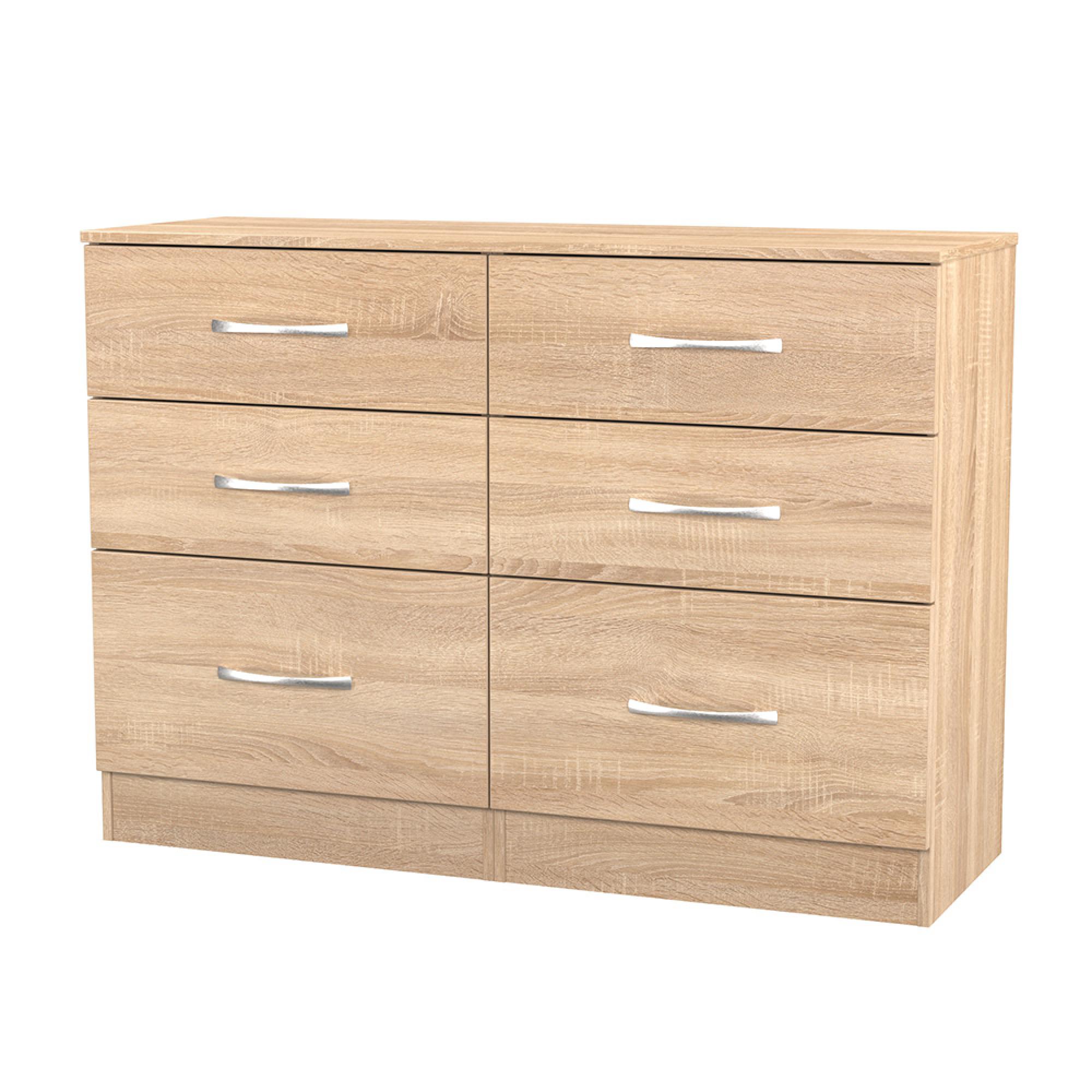 Avon Chest - 6 Drawer - Midi - Oak