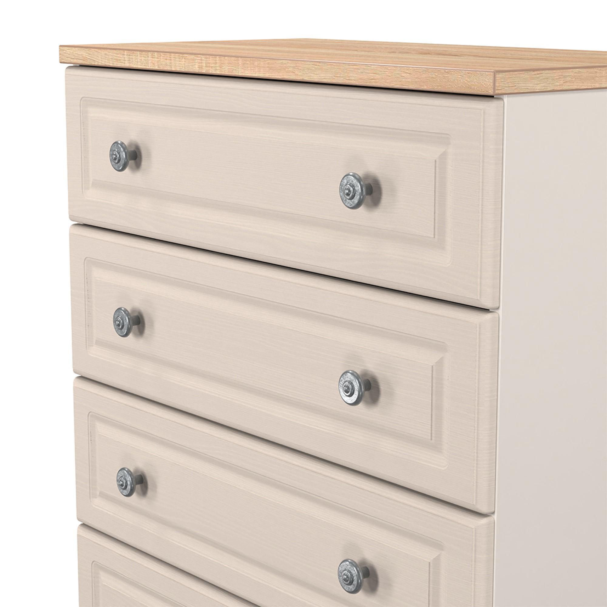 Norfolk Chest - 5 Drawer - Cashmere and Oak