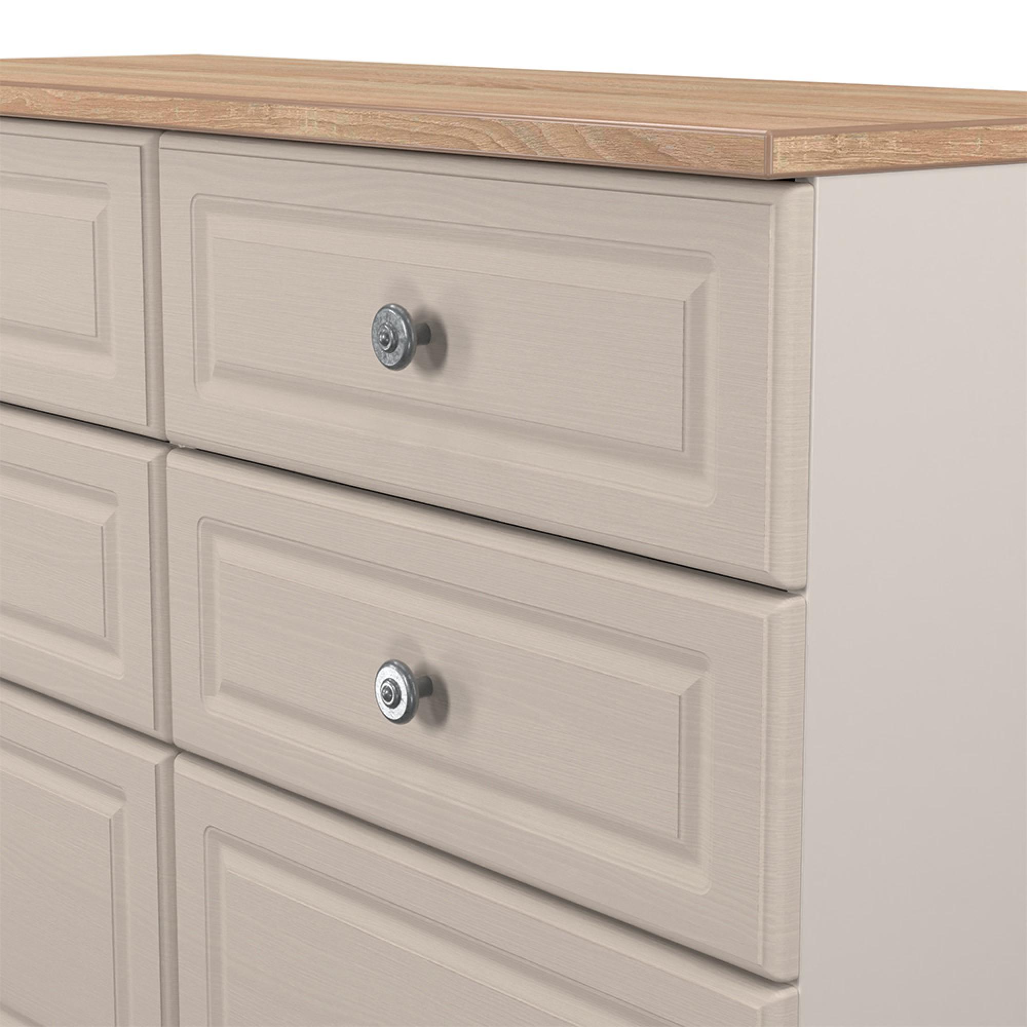 Norfolk Chest - Midi - 6 Drawer - Cashmere and Oak