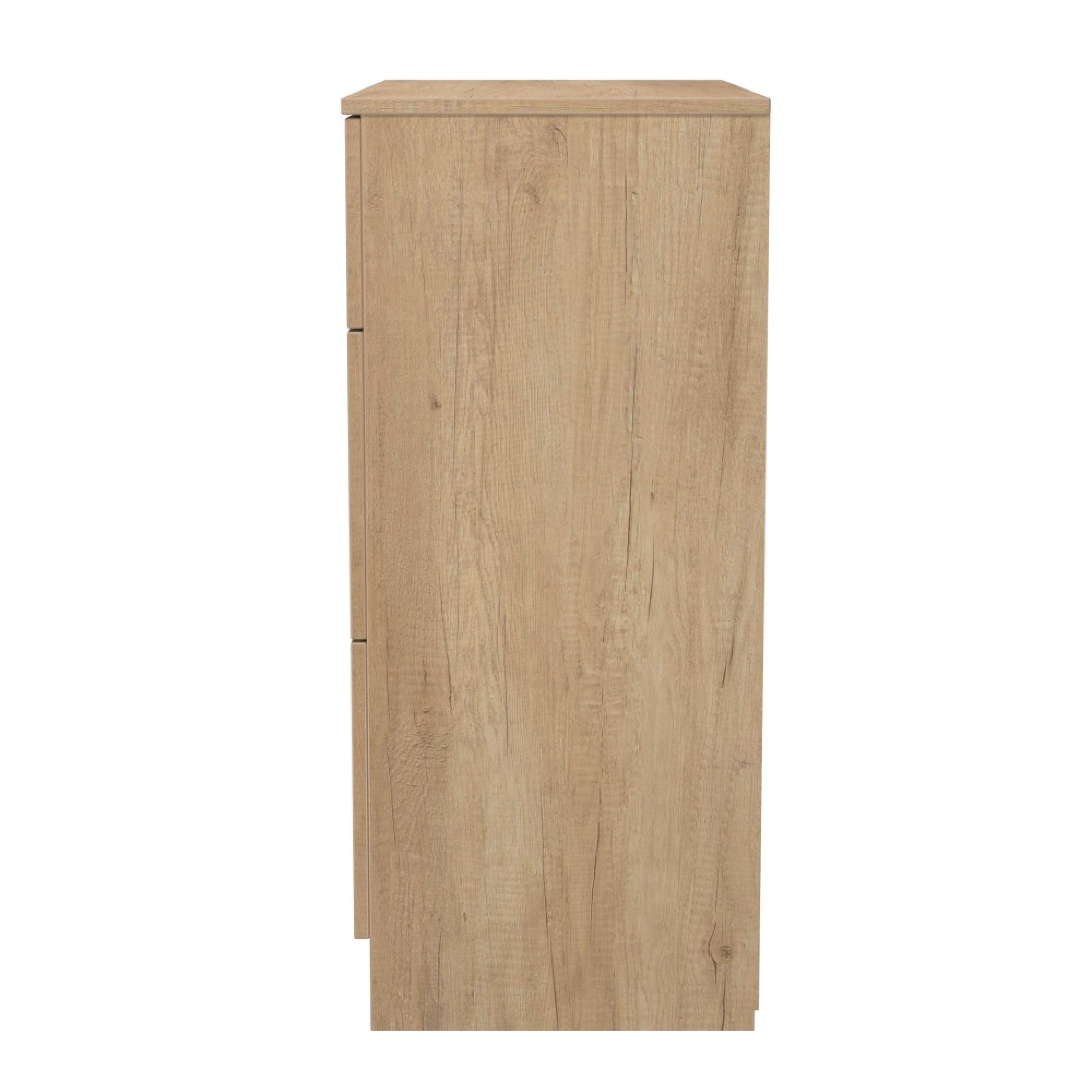 Java Fluted Chest - 3 Drawer - Deep - Natural and Nebraska