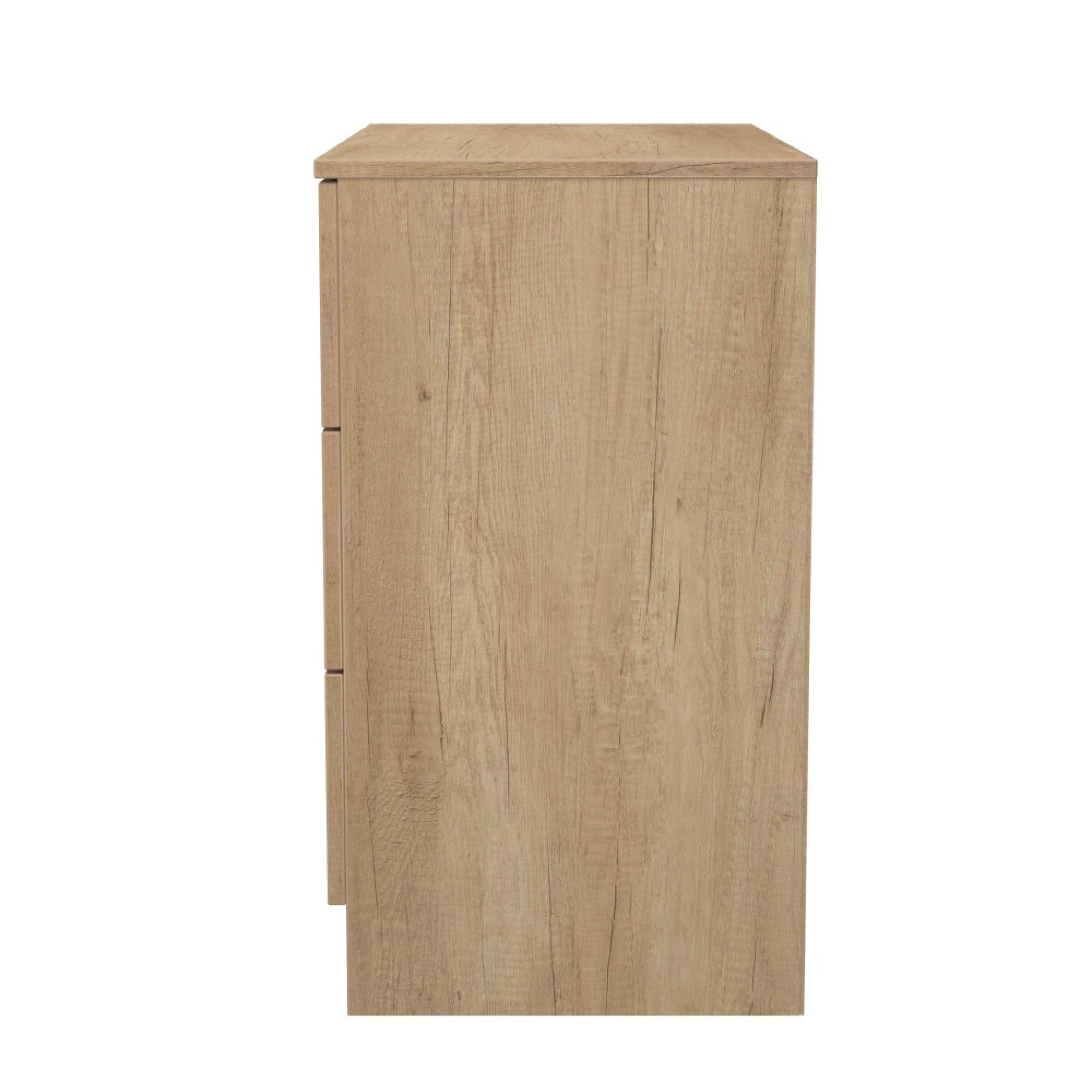 Java Fluted Chest - 3 Drawer - Natural and Nebraska